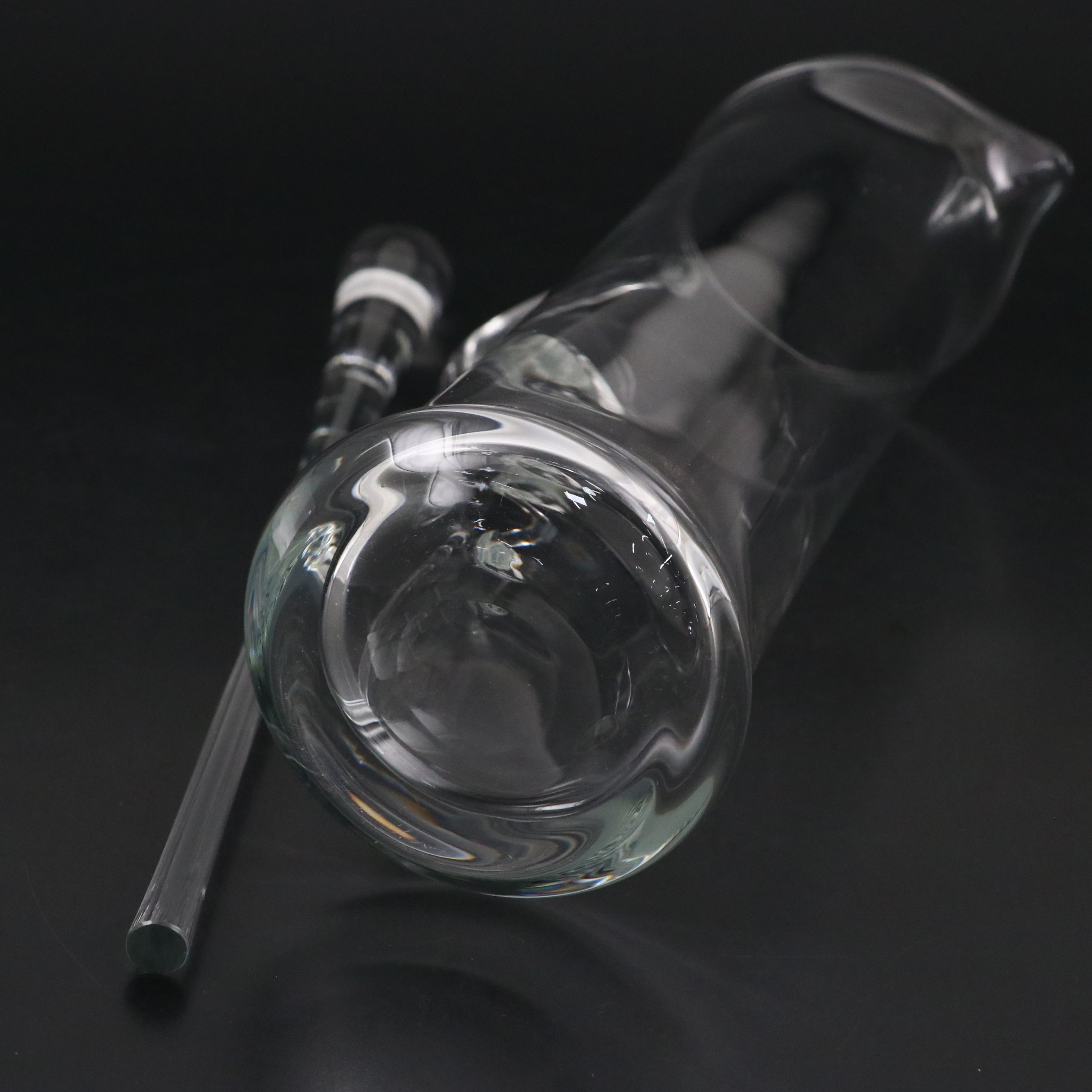 Contemporary Glass Martini Pitcher and Glasses