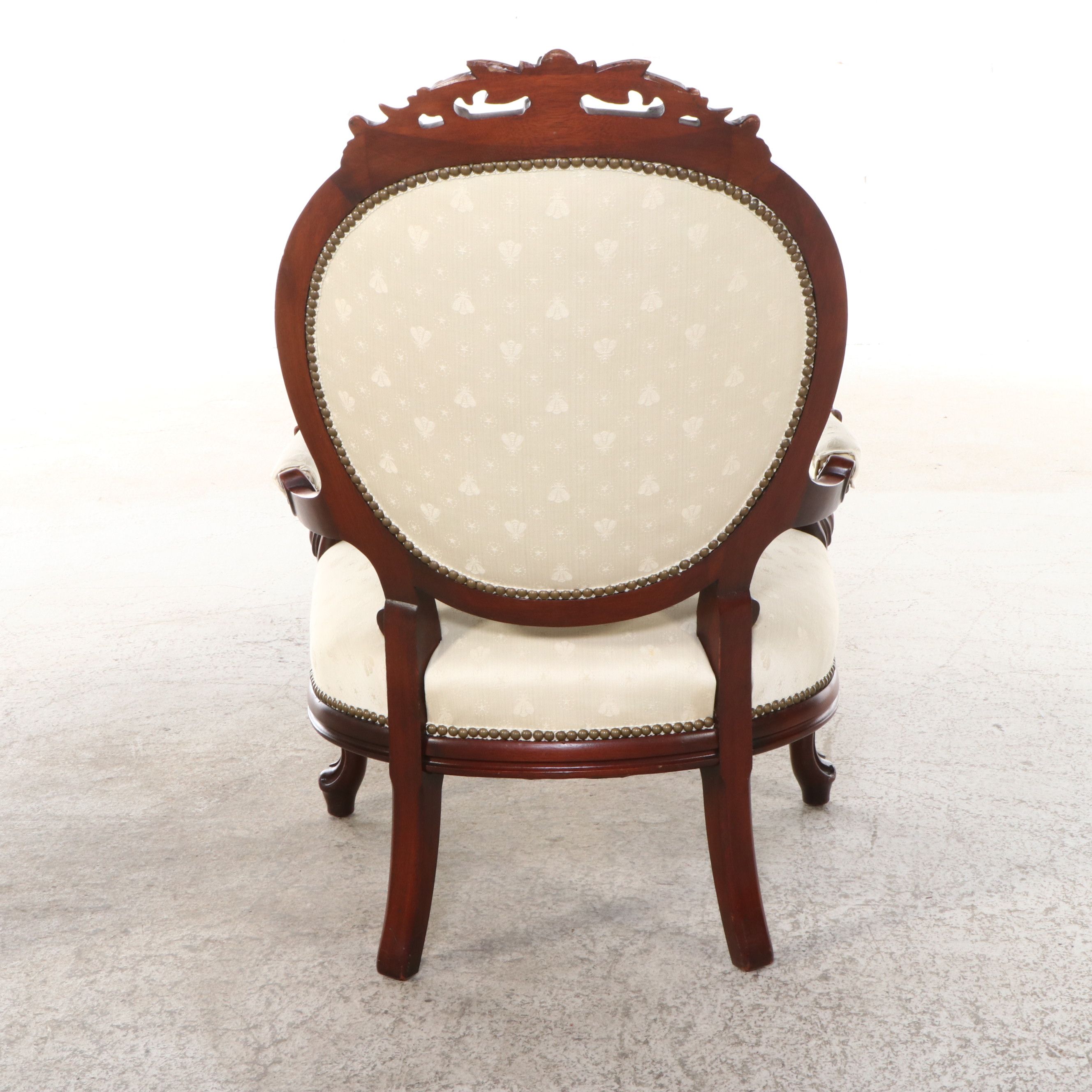 American Rococo Revival Style Mahogany Lady and Gentleman's Chairs