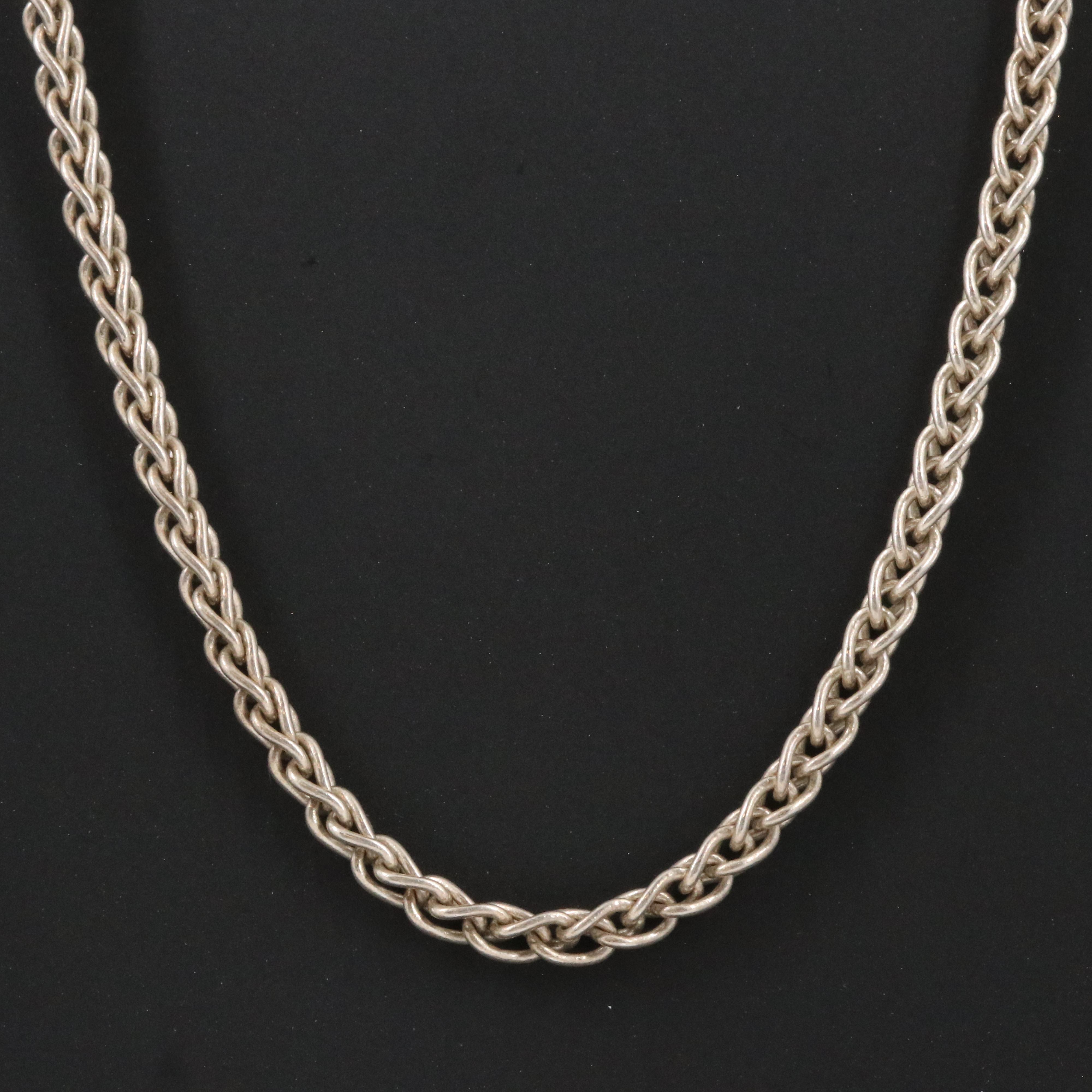 Sterling Wheat Chain Necklace