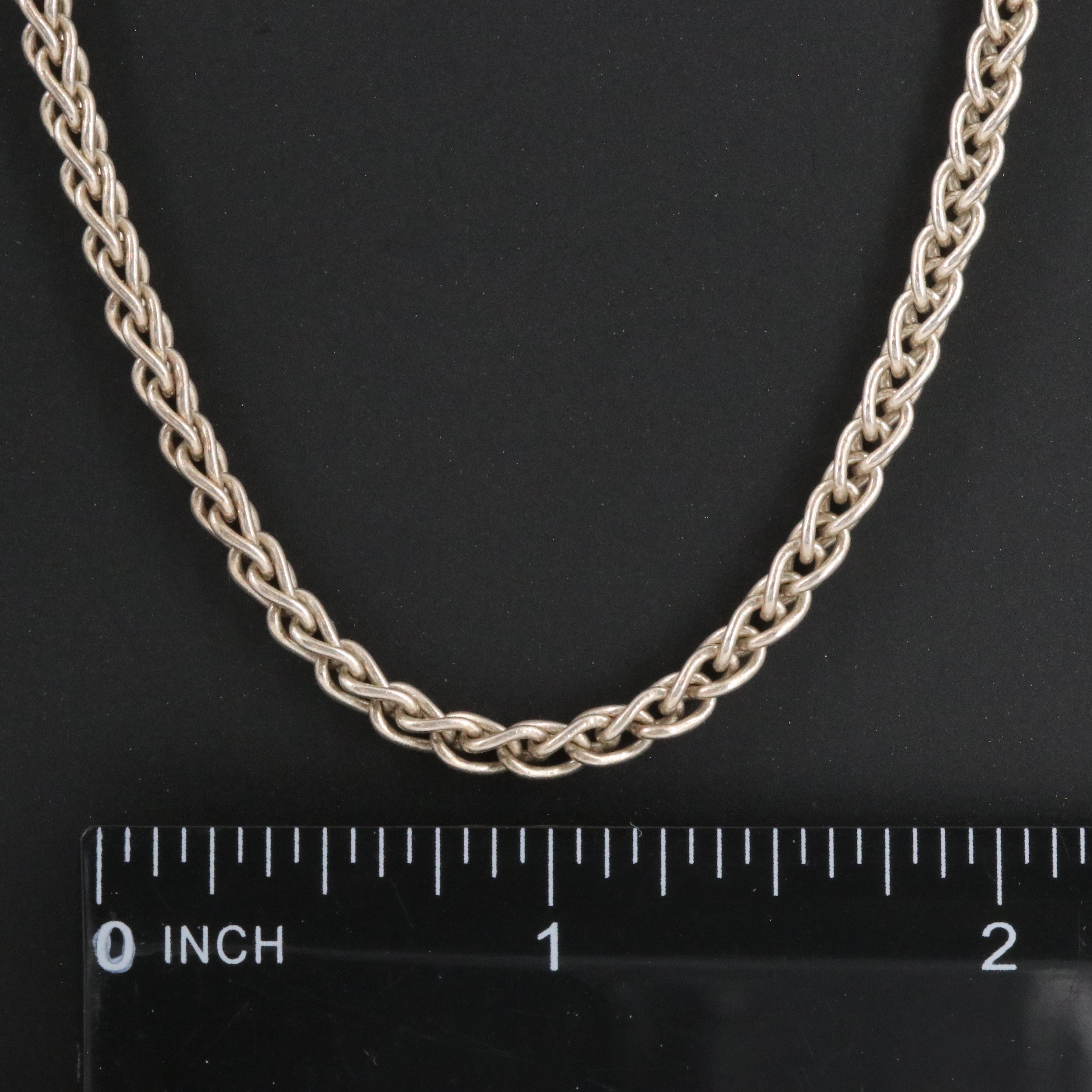 Sterling Wheat Chain Necklace