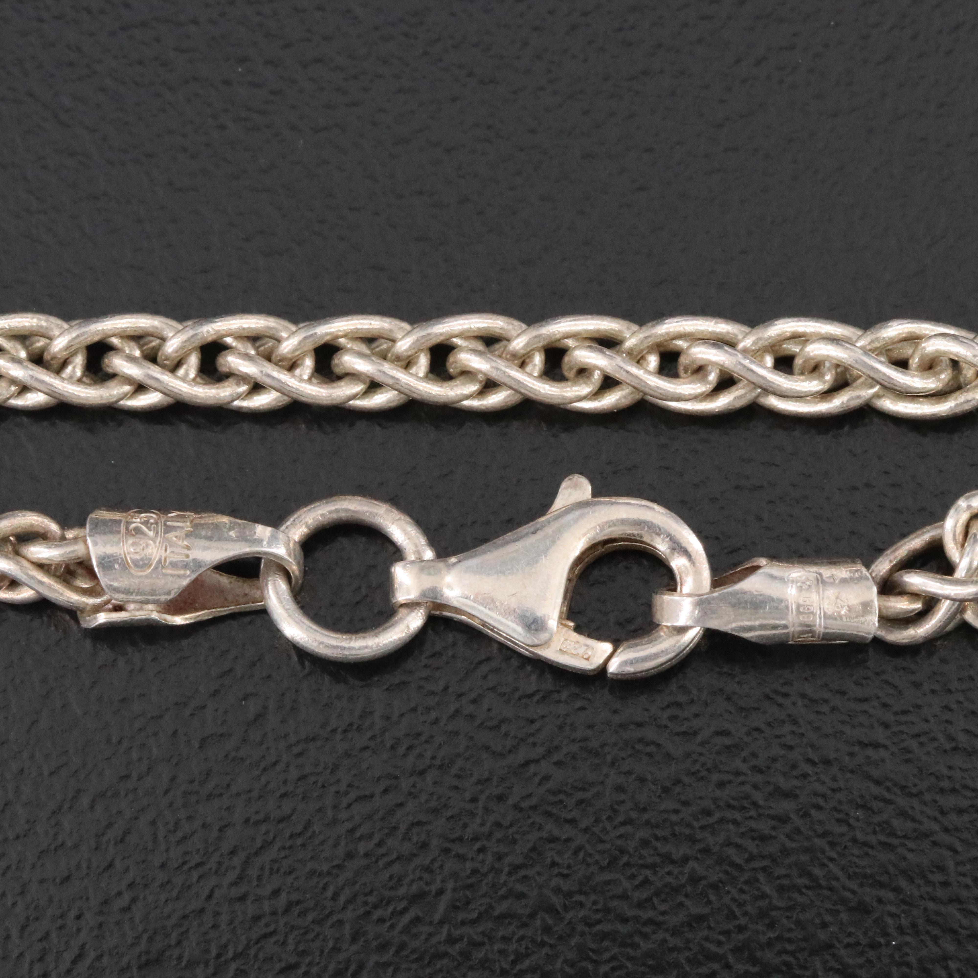 Sterling Wheat Chain Necklace