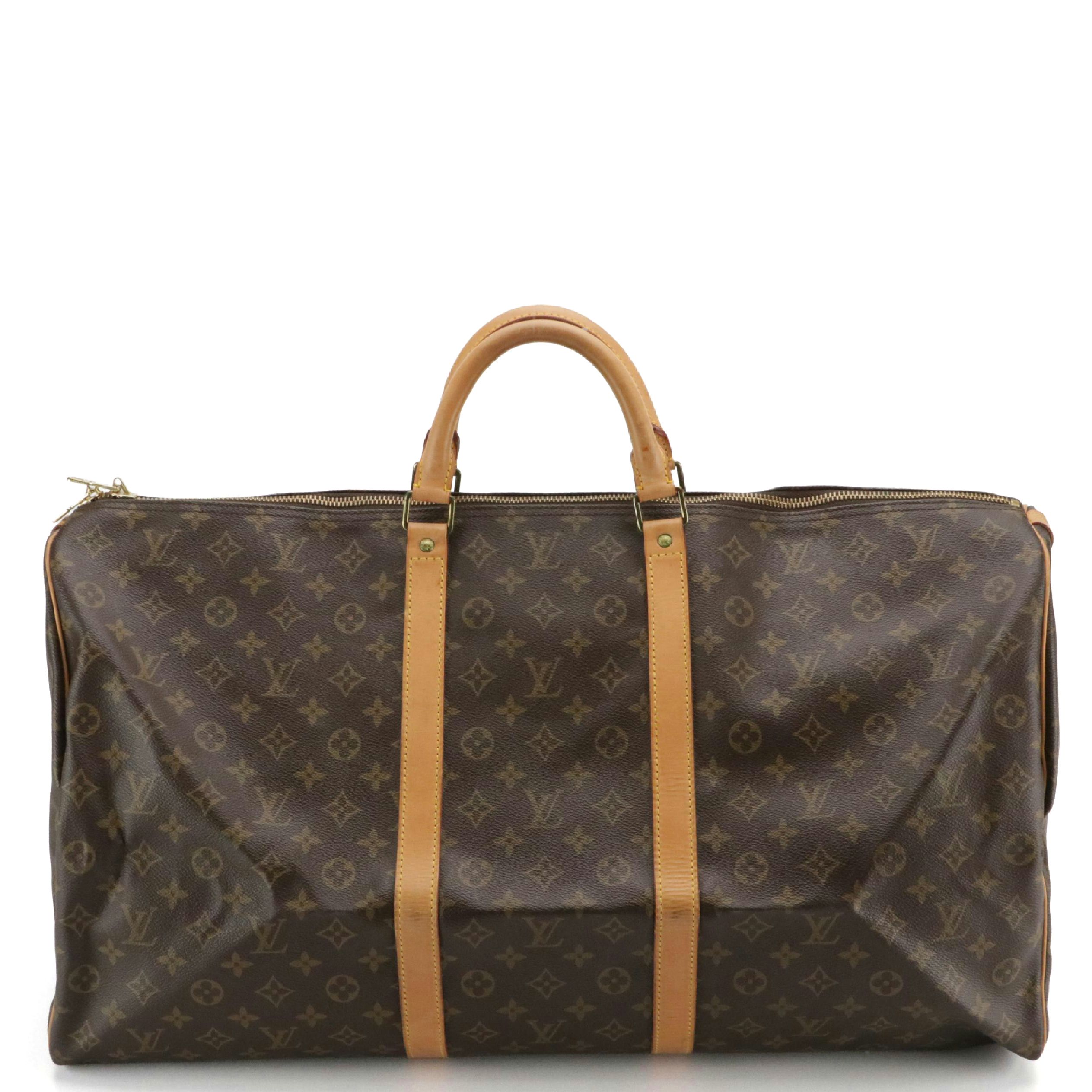 Louis Vuitton Keepall 60 in Monogram Canvas and Vachetta Leather