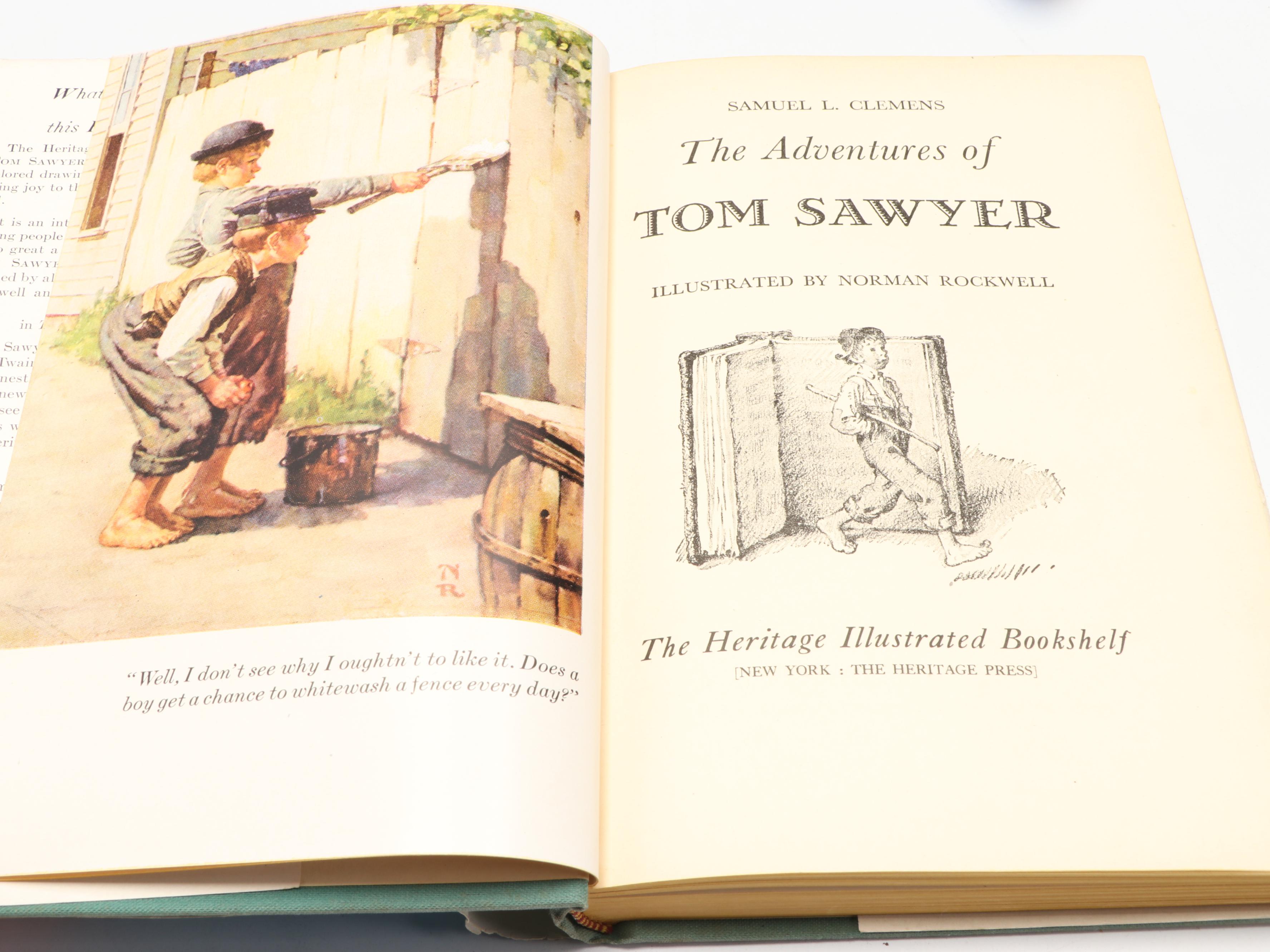 Norman Rockwell Illustrated "Adventures of Tom Sawyer" by Mark Twain and More