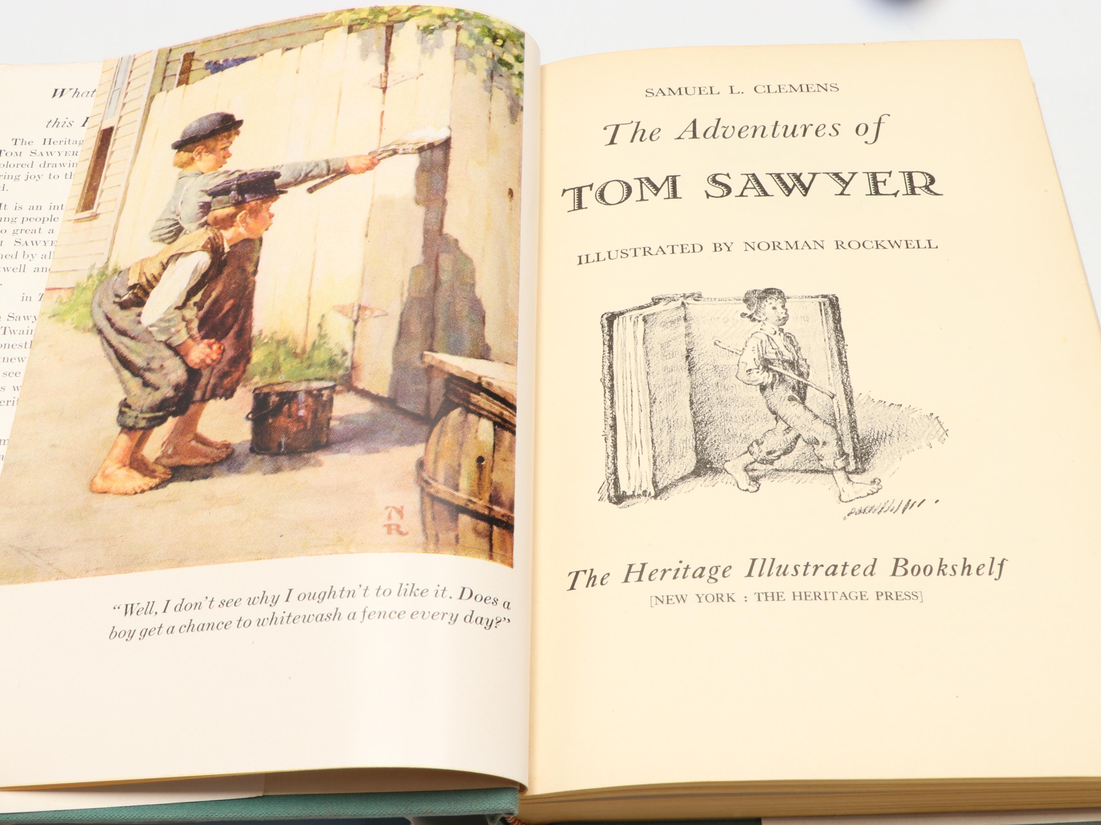 Norman Rockwell Illustrated "Adventures of Tom Sawyer" by Mark Twain and More