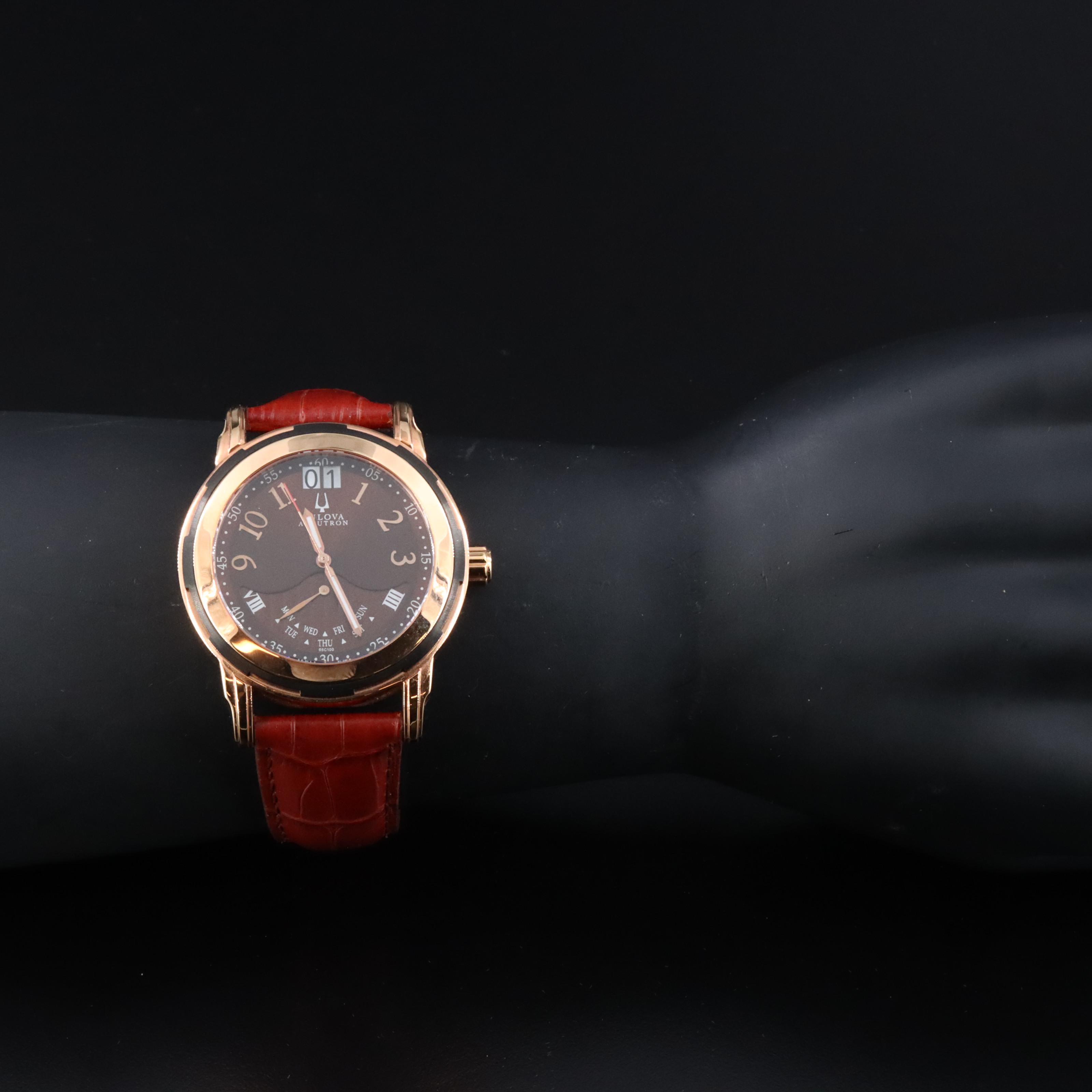 Bulova Accutron Exeter Rose Gold Plated Stainless Steel Quartz Watch