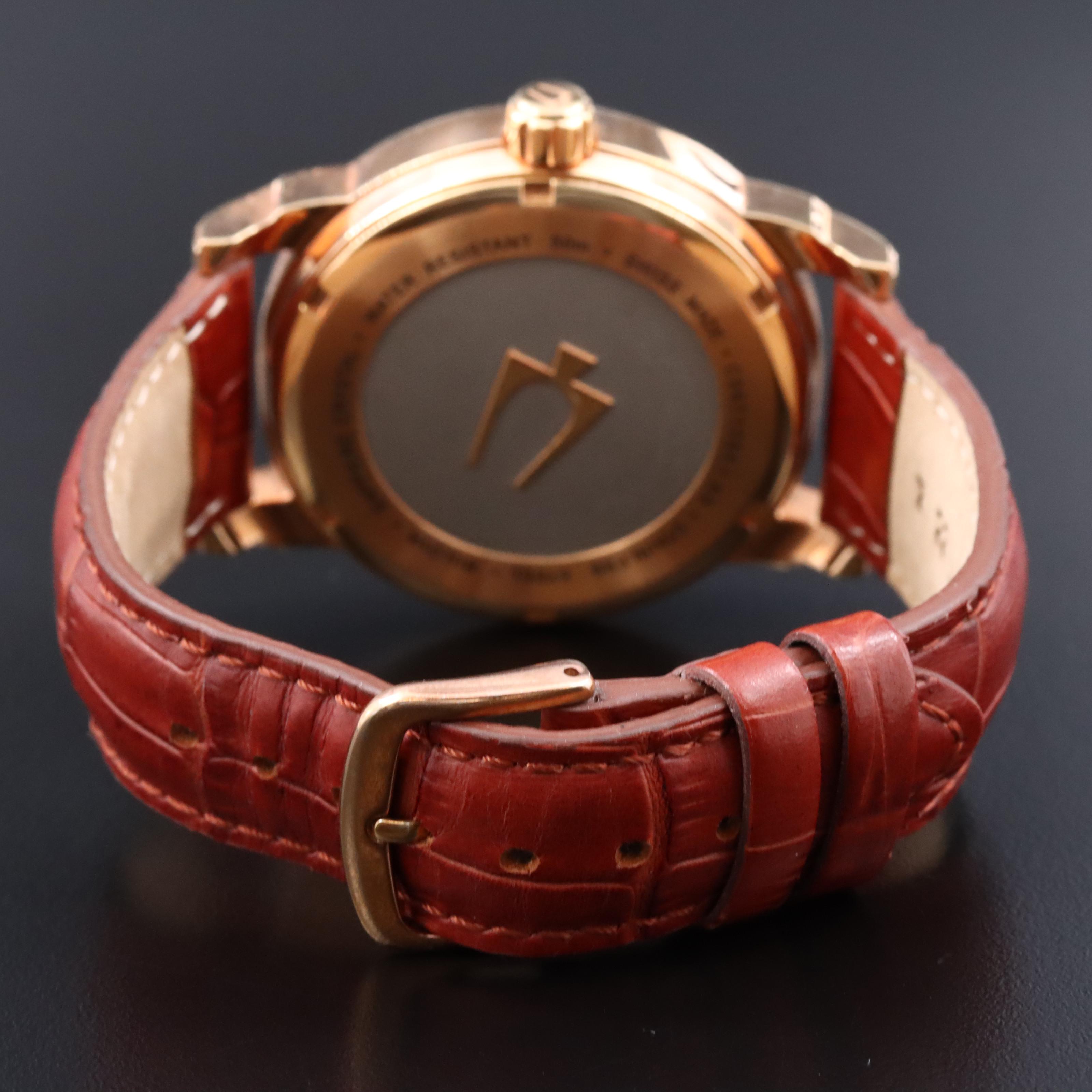 Bulova Accutron Exeter Rose Gold Plated Stainless Steel Quartz Watch