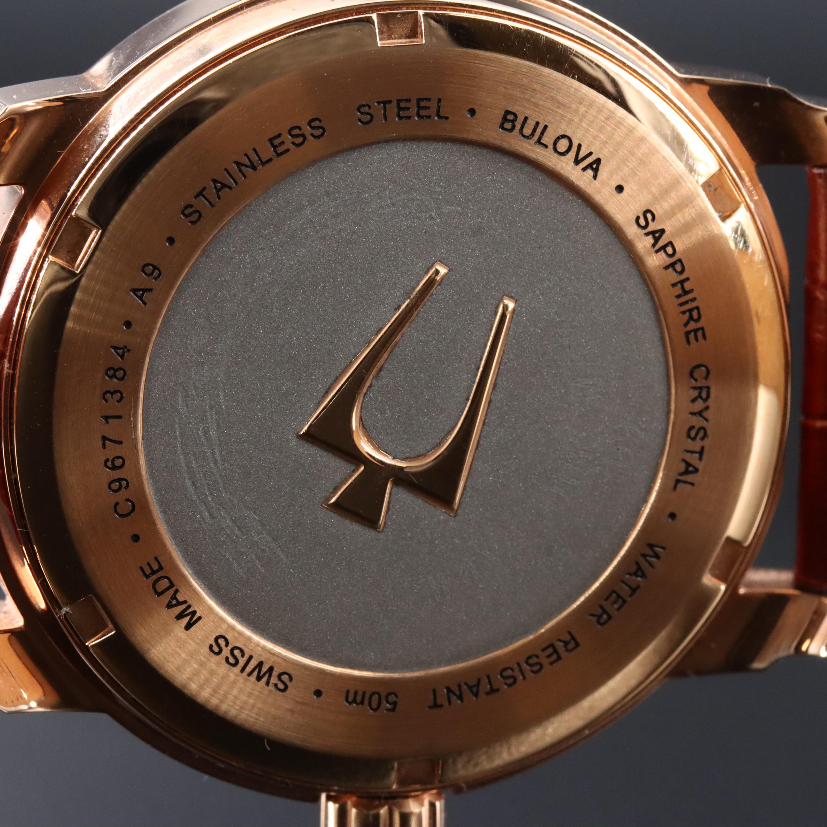 Bulova Accutron Exeter Rose Gold Plated Stainless Steel Quartz Watch