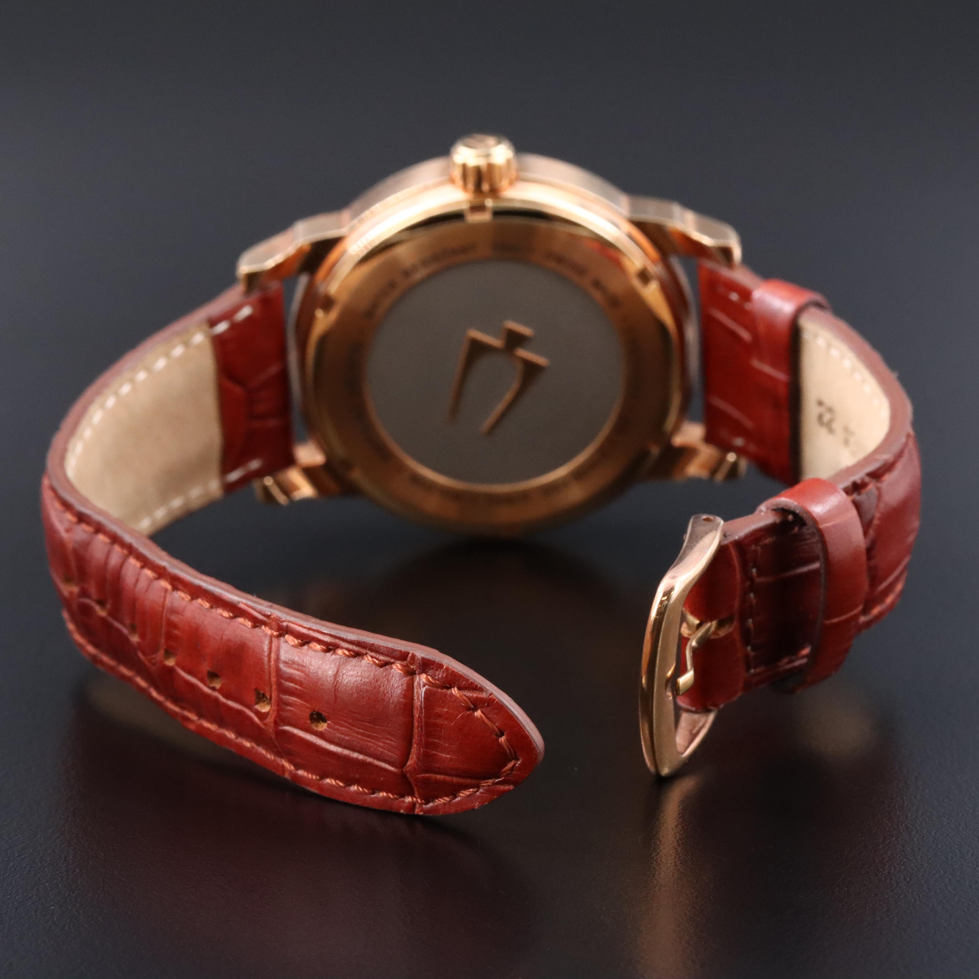 Bulova Accutron Exeter Rose Gold Plated Stainless Steel Quartz Watch