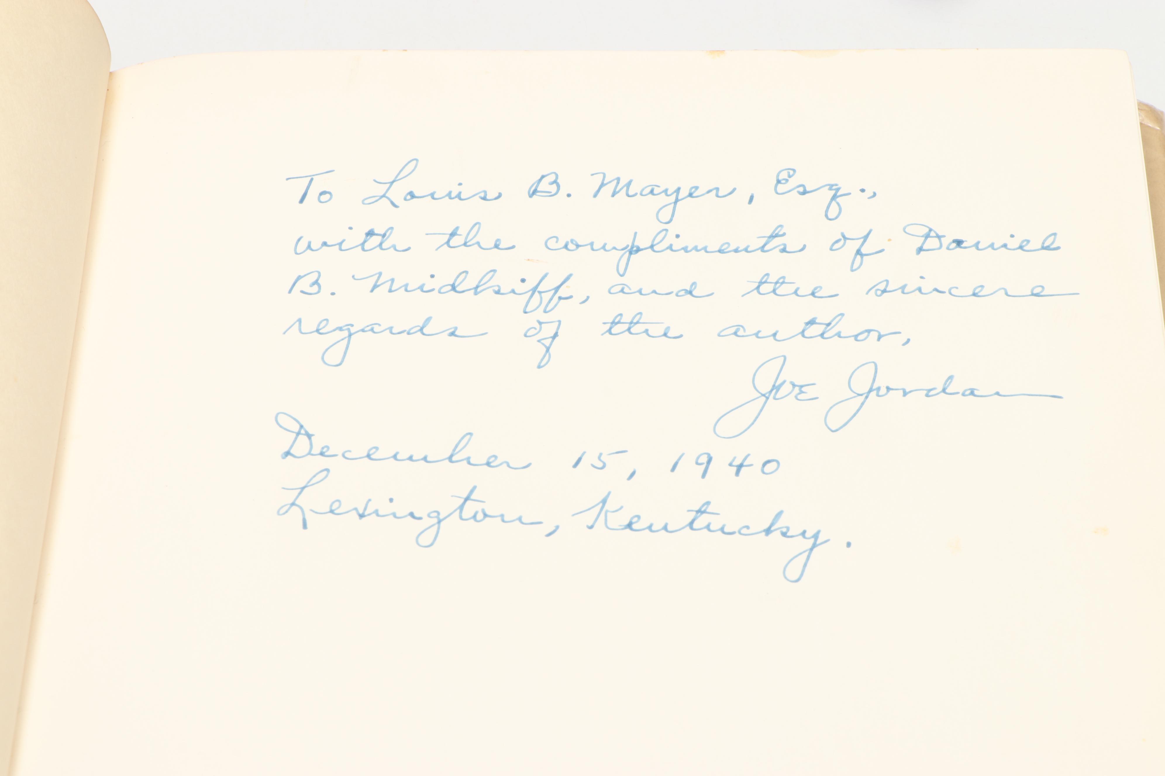 Signed Limited Edition "Bluegrass Horse Country" by Joe Jordan and More Books