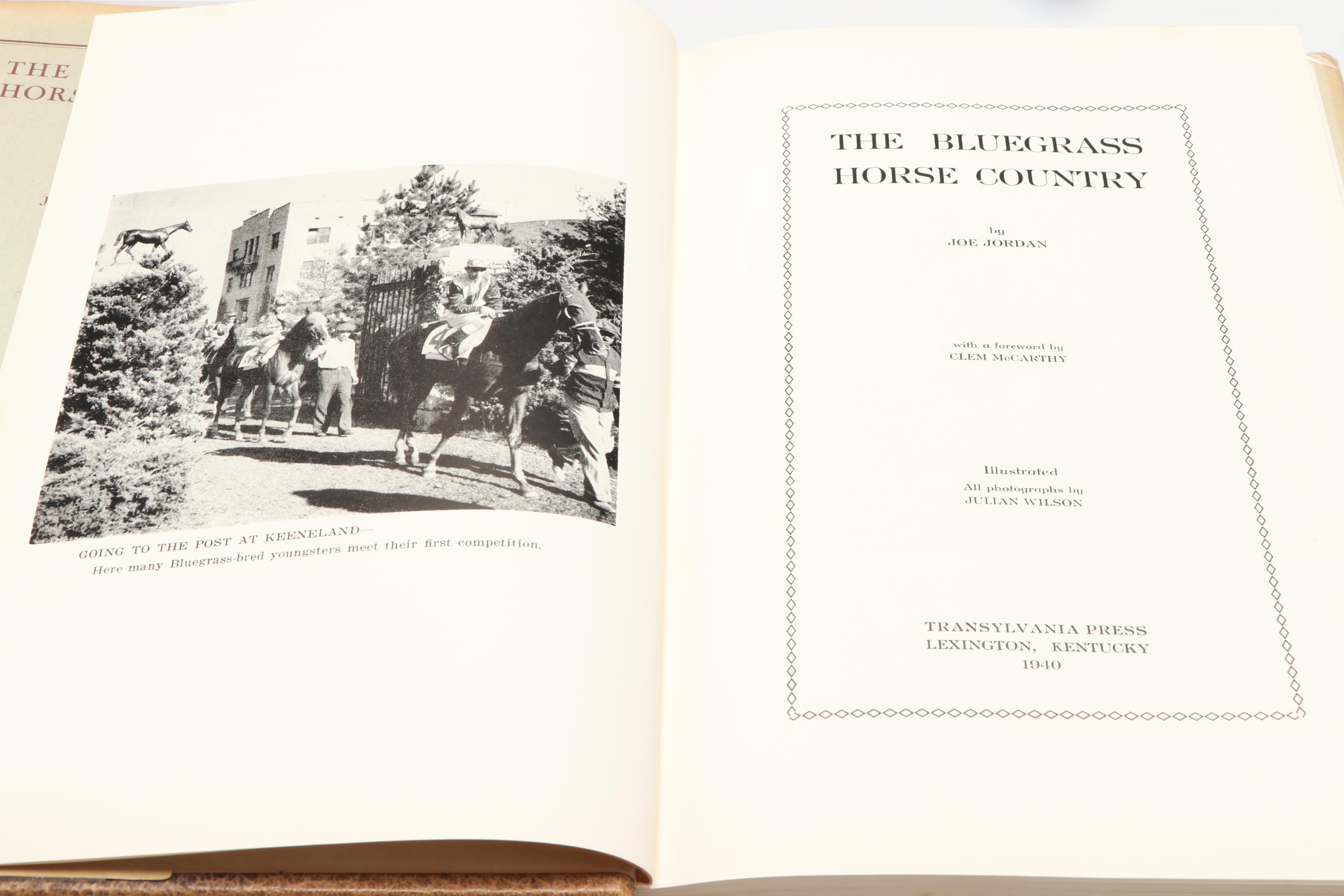 Signed Limited Edition "Bluegrass Horse Country" by Joe Jordan and More Books