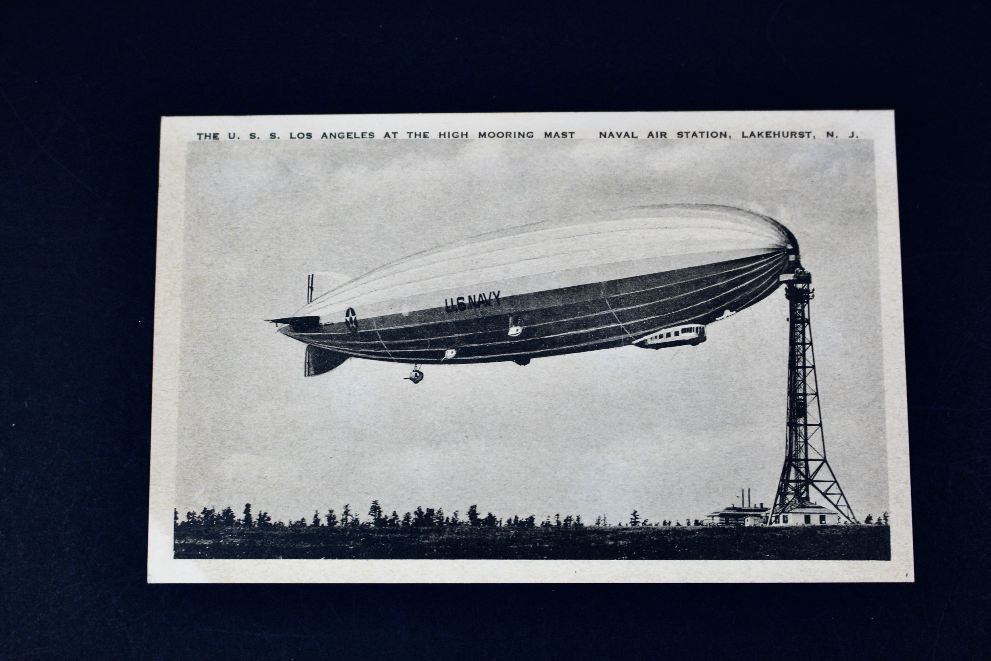 USS Los Angeles Graf Zeppelin Naval Air Station, Lakehurst, NJ  Postcard, 1930s
