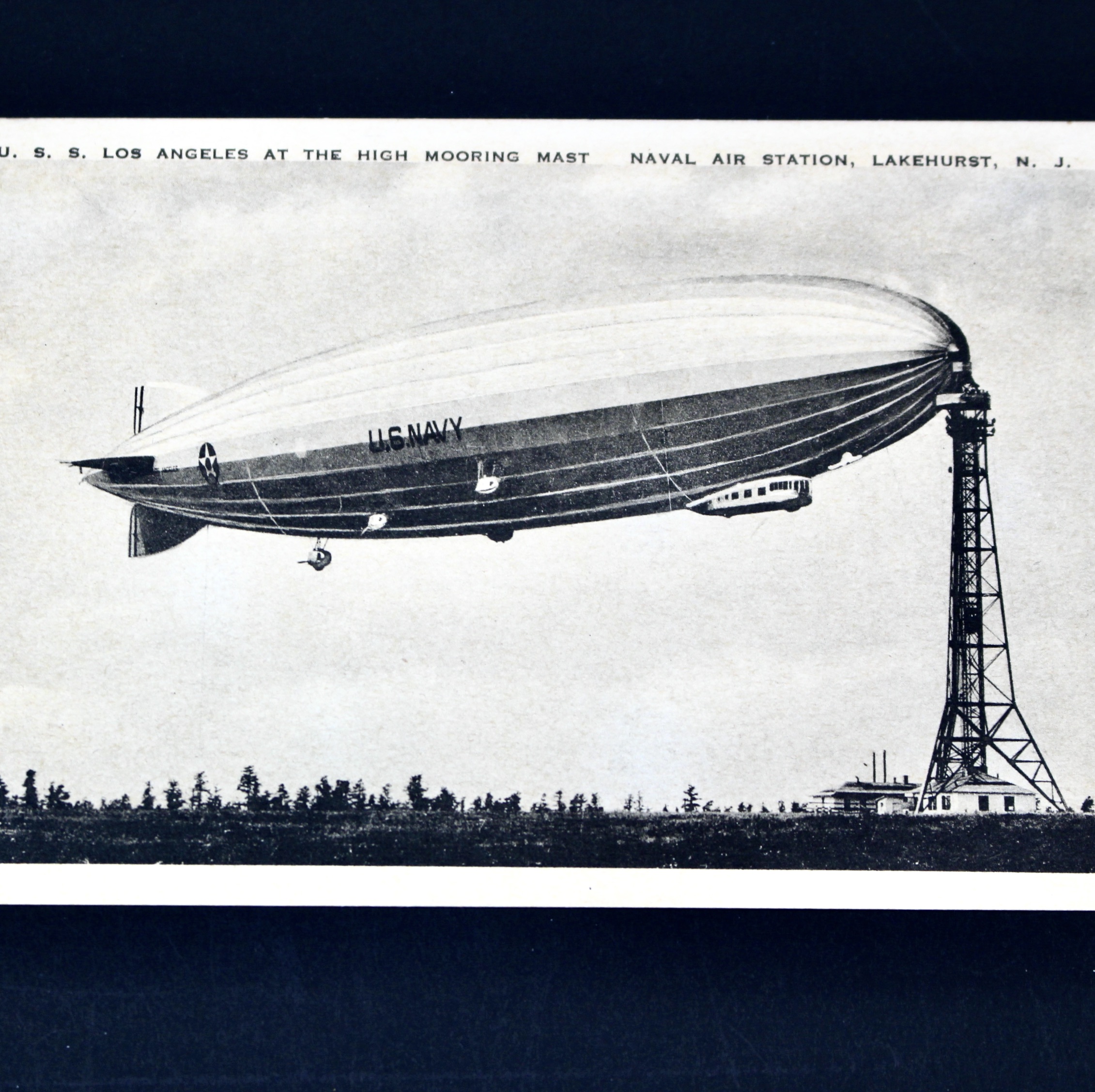USS Los Angeles Graf Zeppelin Naval Air Station, Lakehurst, NJ  Postcard, 1930s