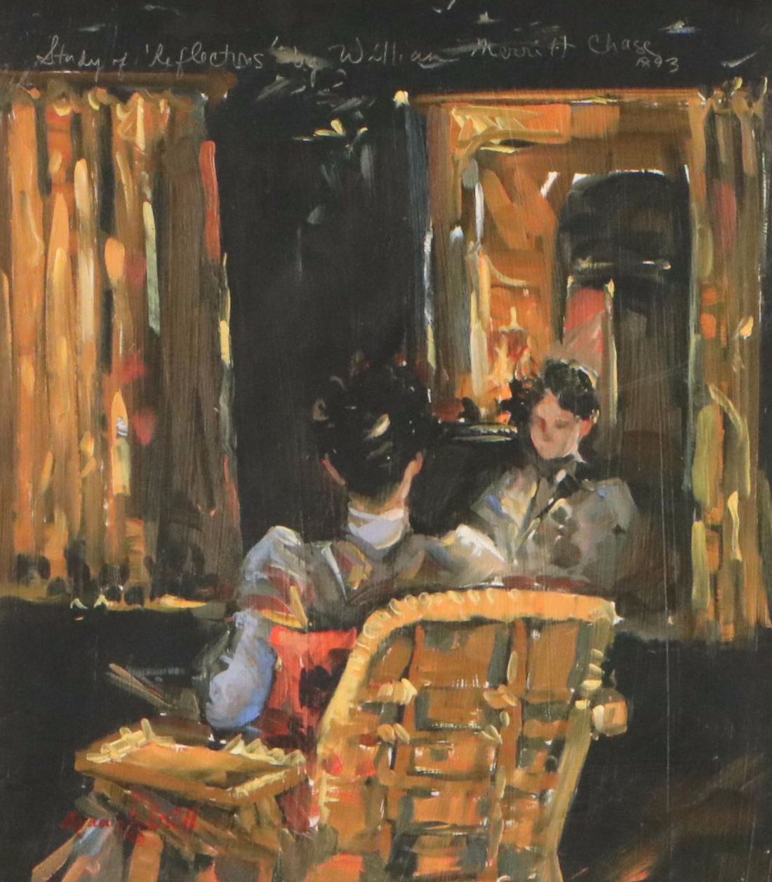 Jann Daughdrill Giclée of Painting After W. Merritt Chase "Reflections," 21st C.