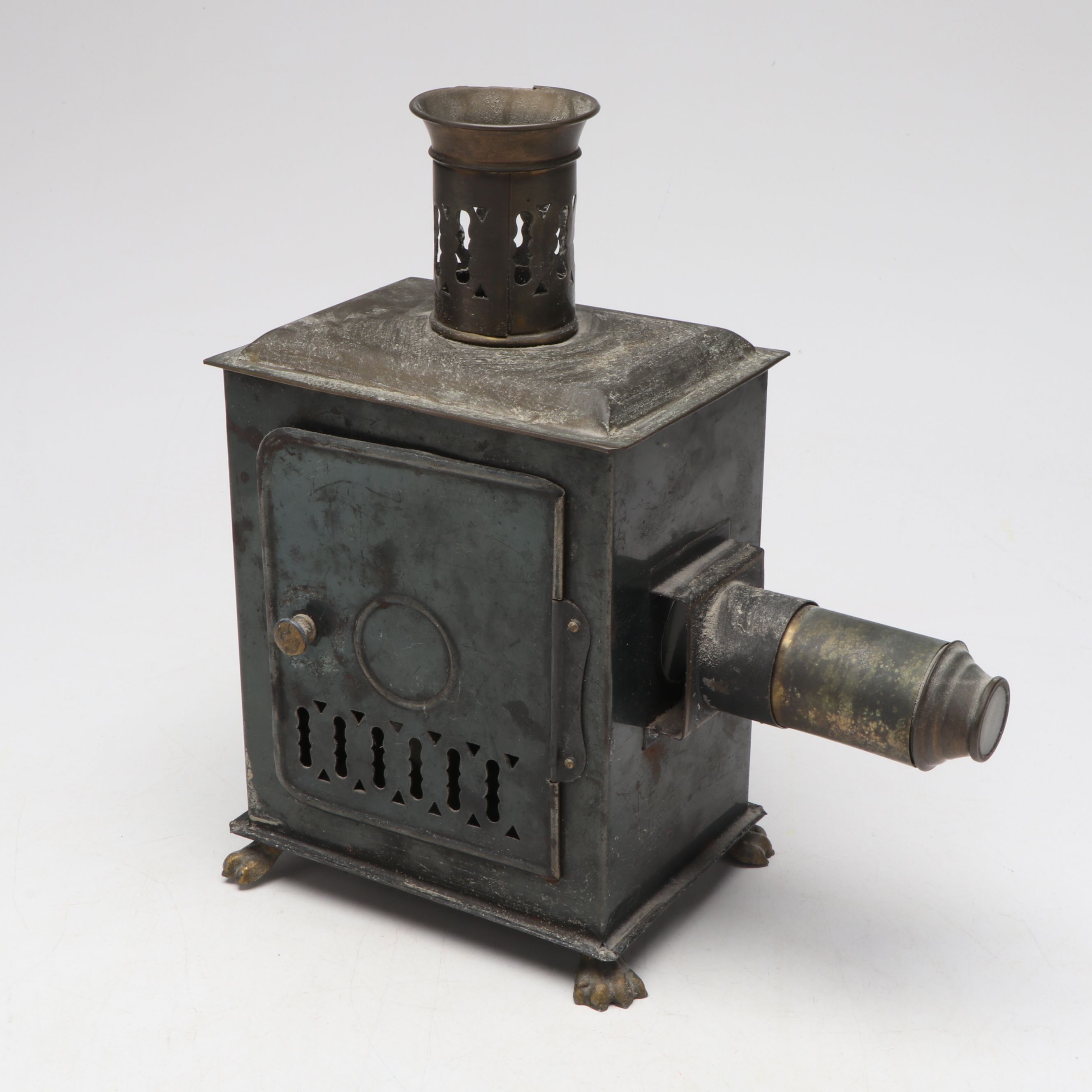 Magic Lantern Slide Projector with Slides, Early 20th Century