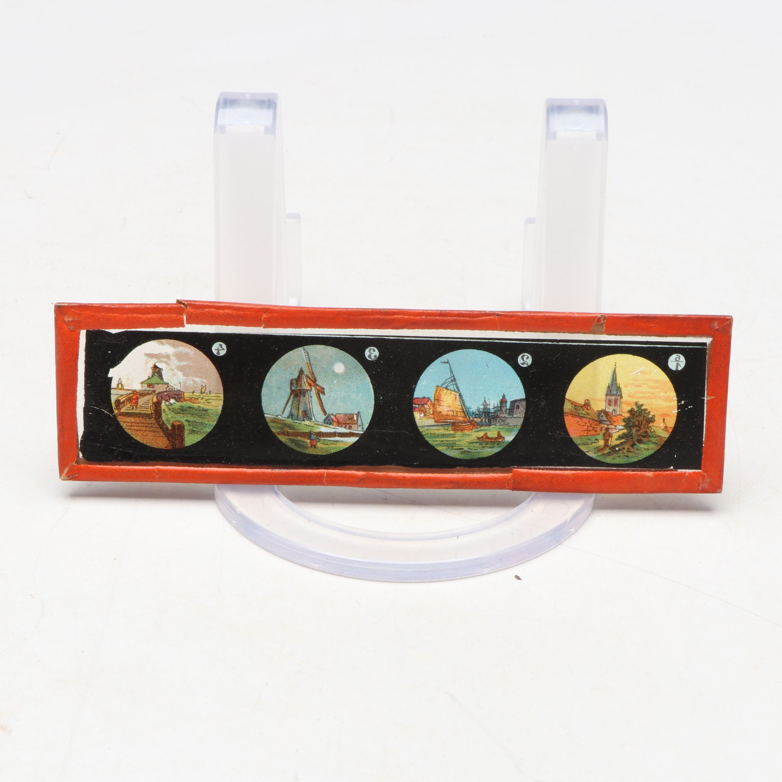 Magic Lantern Slide Projector with Slides, Early 20th Century