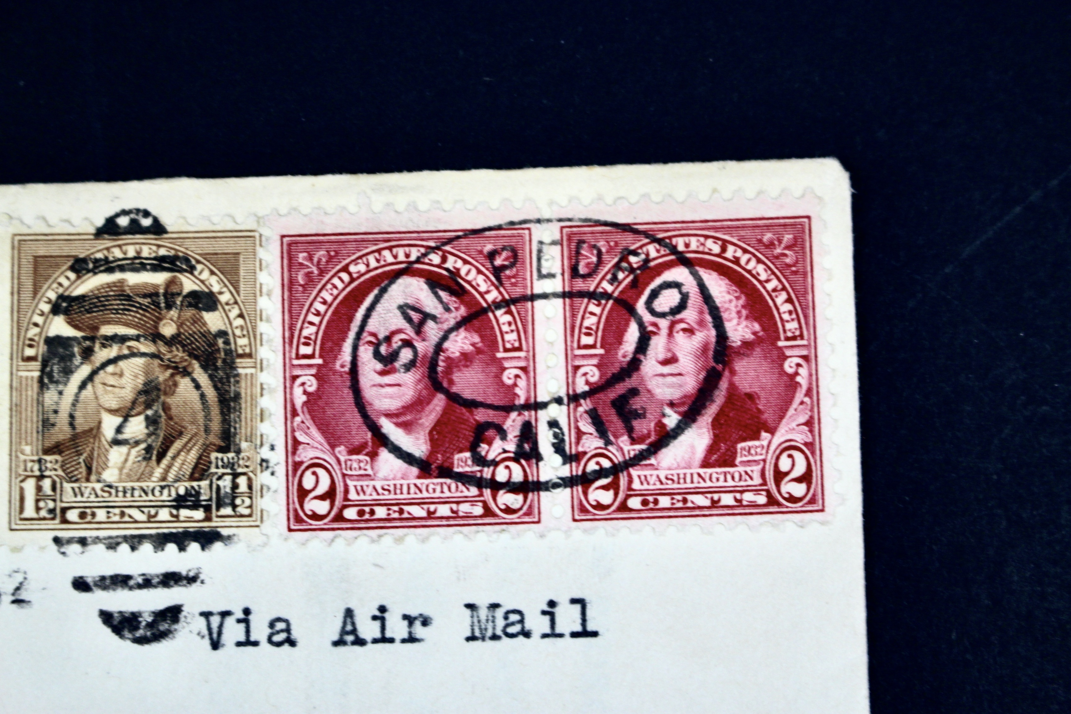 1932 USS Akron Graf Zeppelin Postal Cover, 1st Trip Atlantic to Pacific