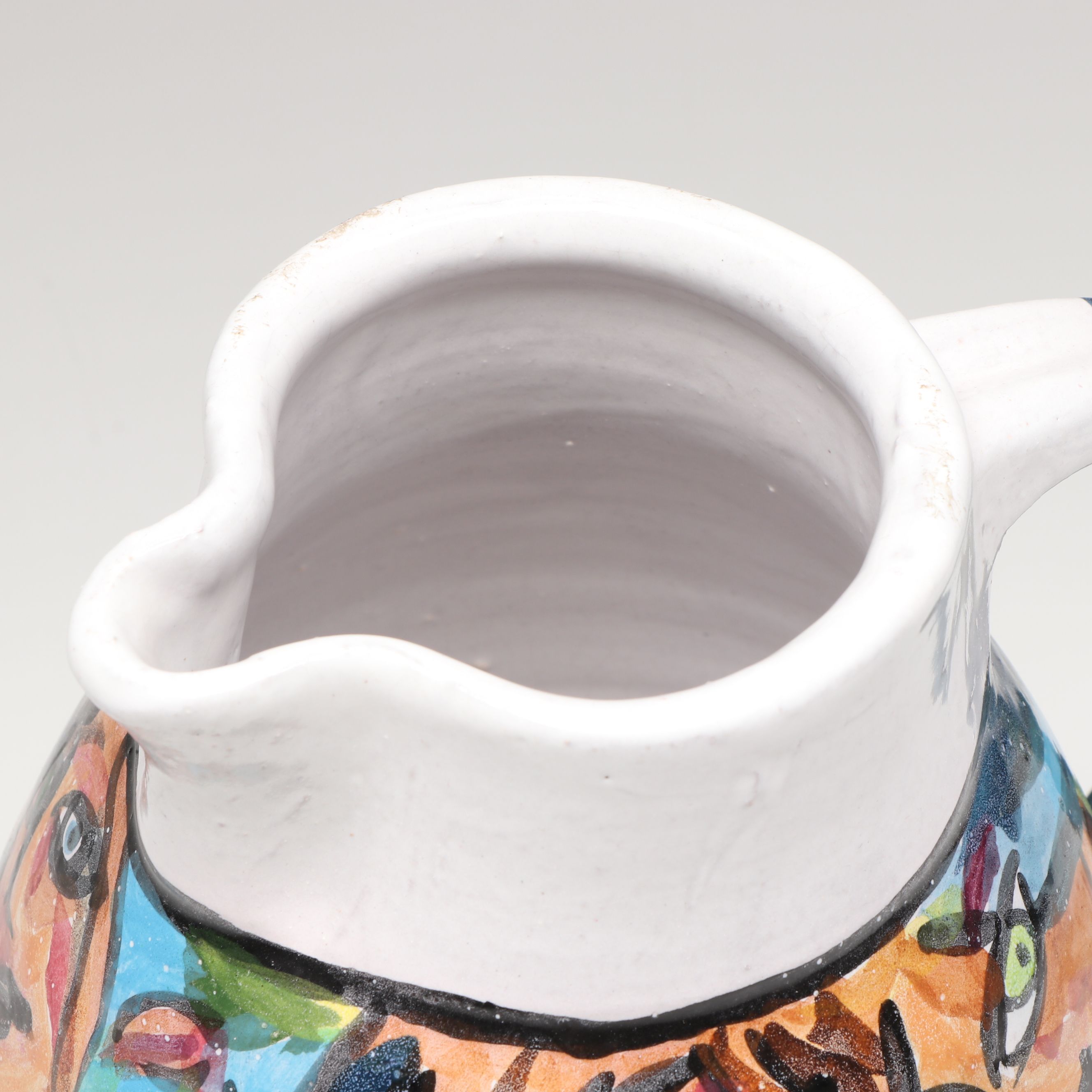 Cubist Style Ceramic Pitcher