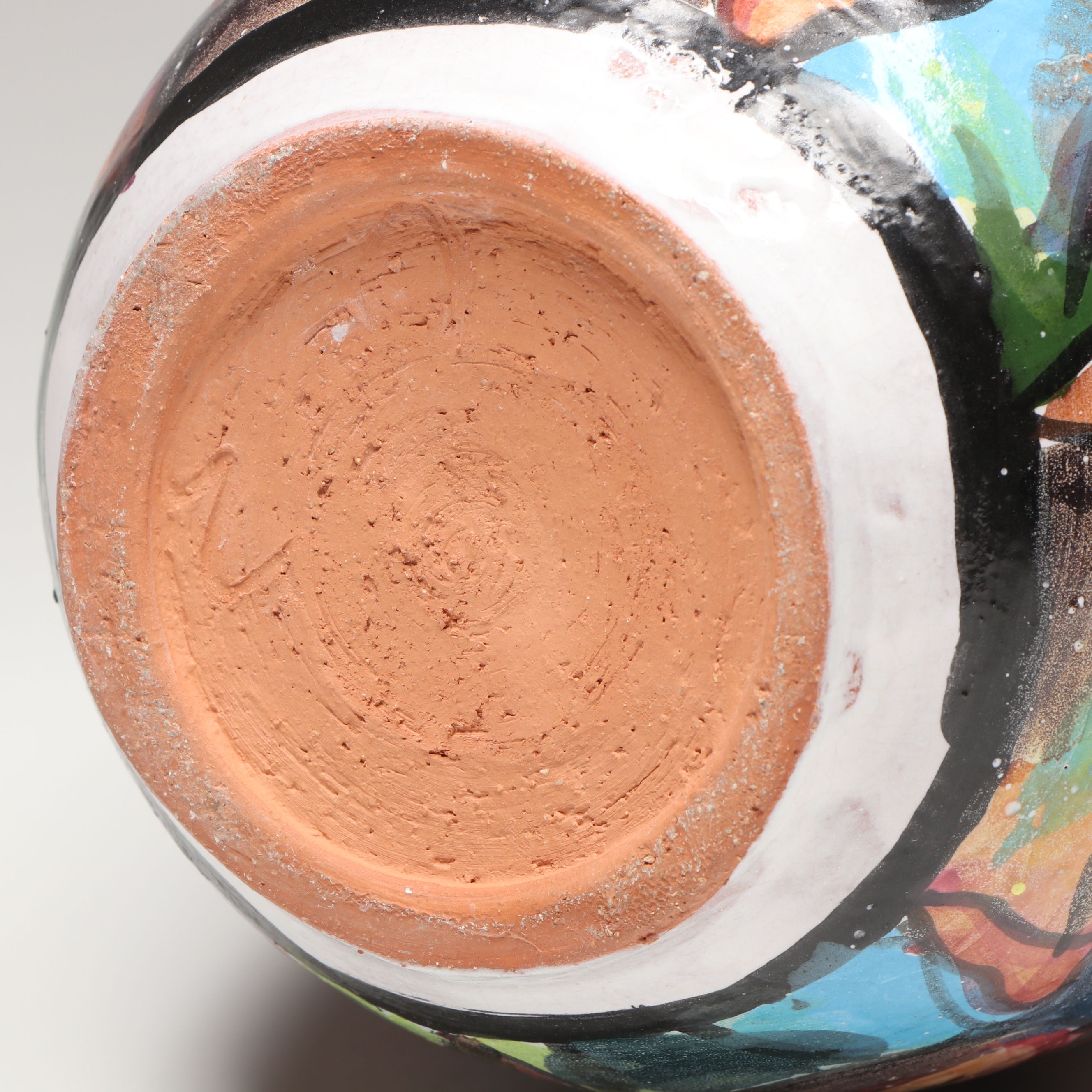 Cubist Style Ceramic Pitcher