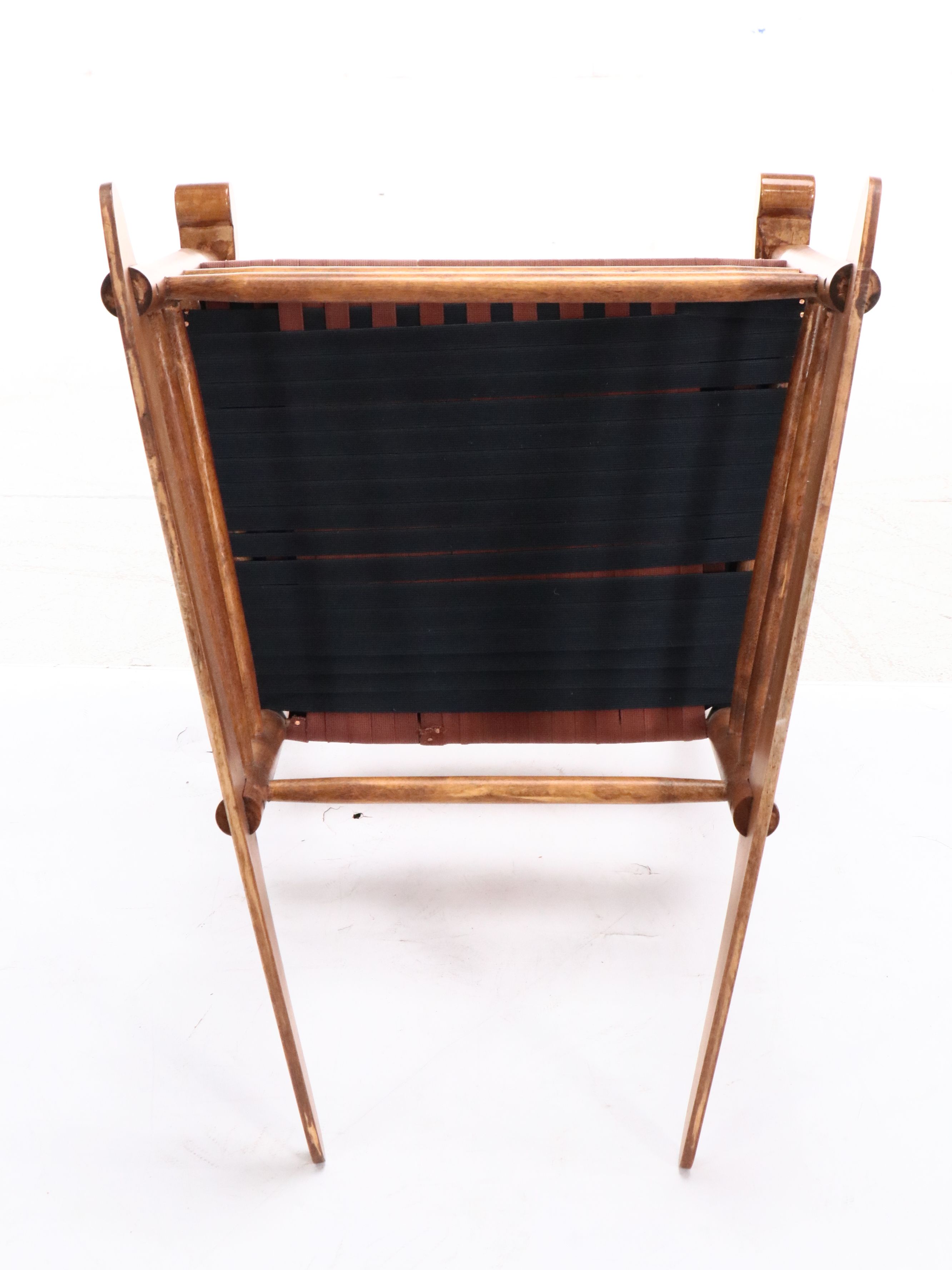 Shaker Style Ladder-Back Maple Rocking Chair with Woven Seat