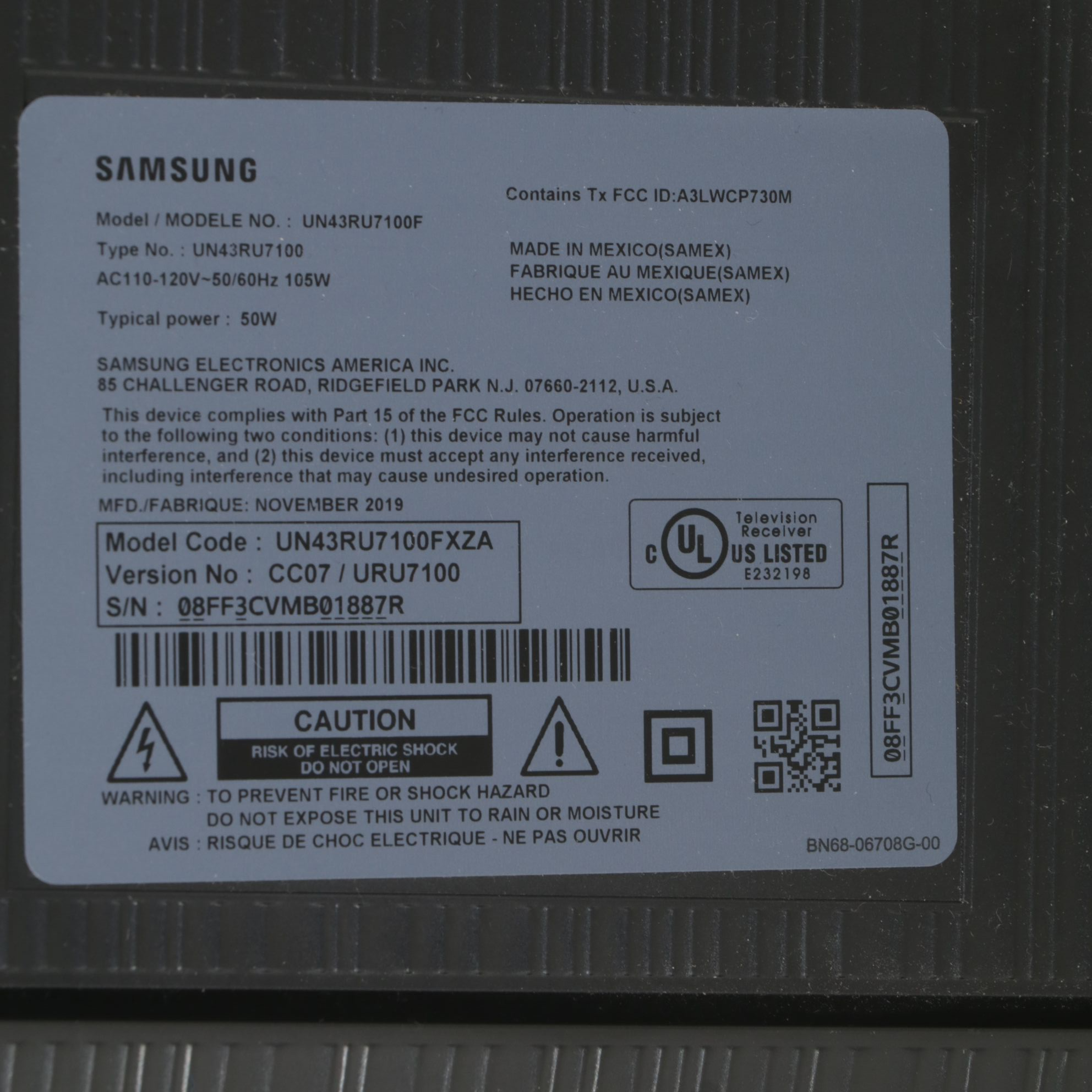 Samsung 43-Inch Class LED 4K Smart TV with Wall Mount