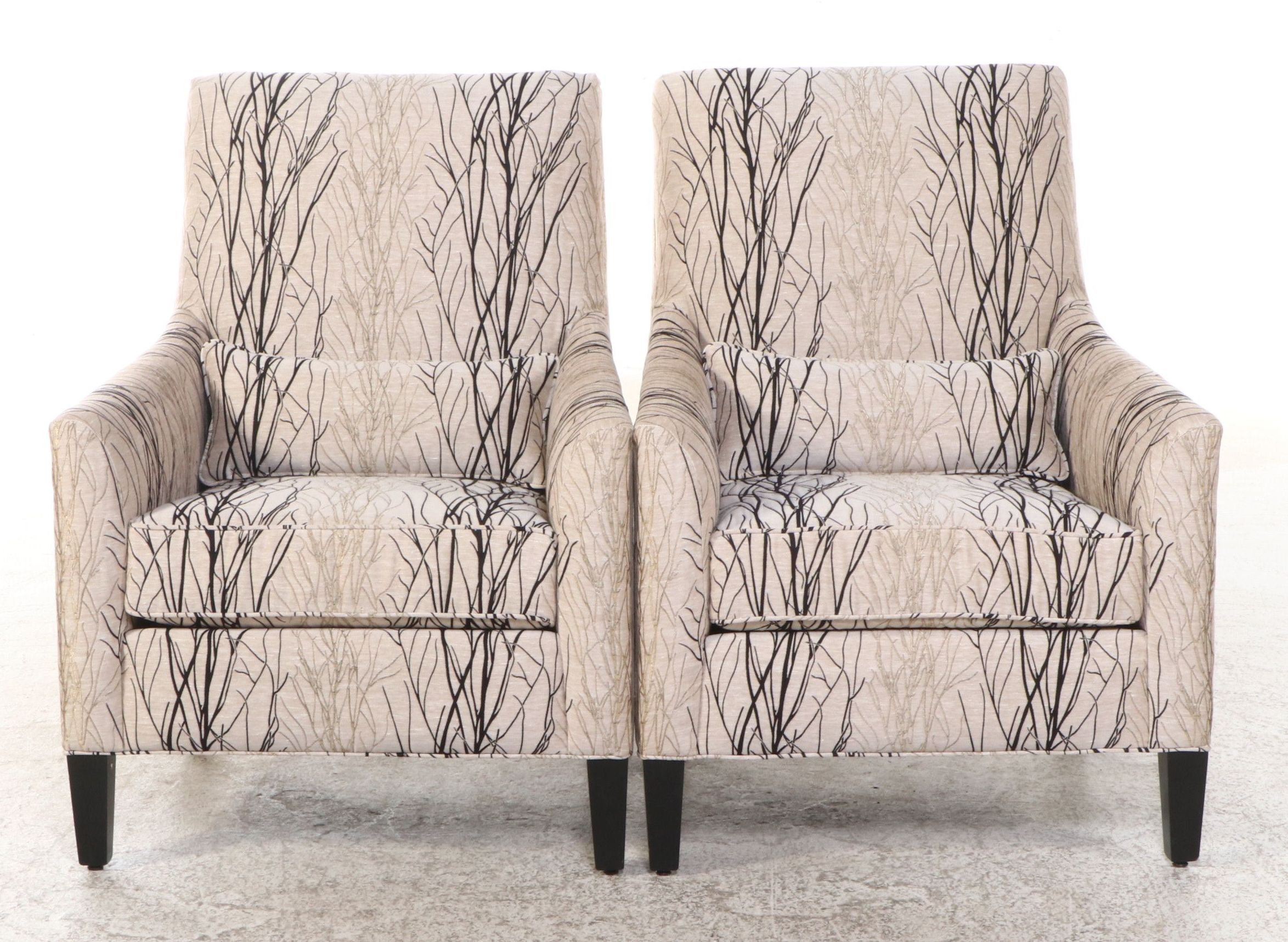 Pair of Contemporary Upholstered Armchairs