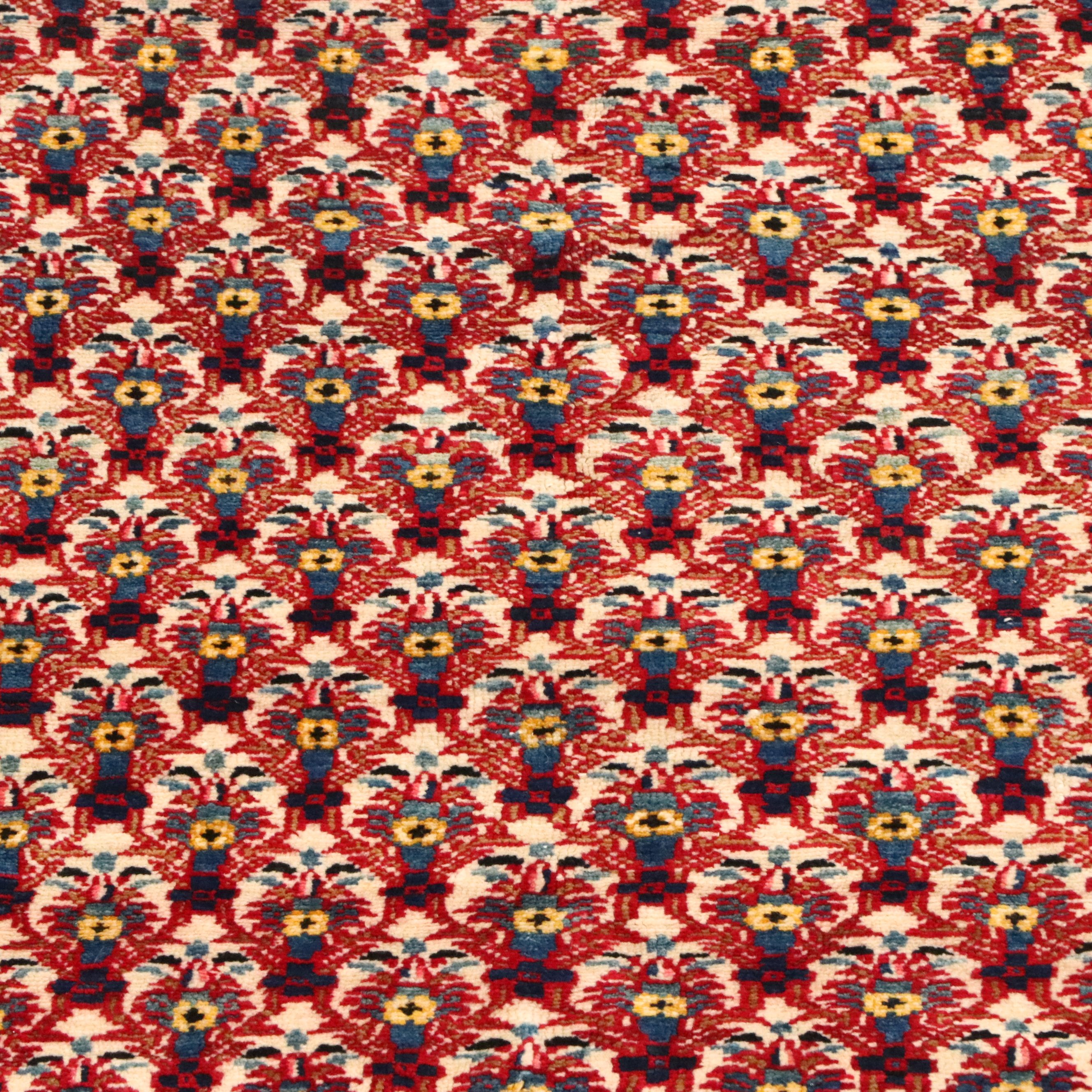 3'9 x 5' Hand-Knotted Persian Hamadan Area Rug