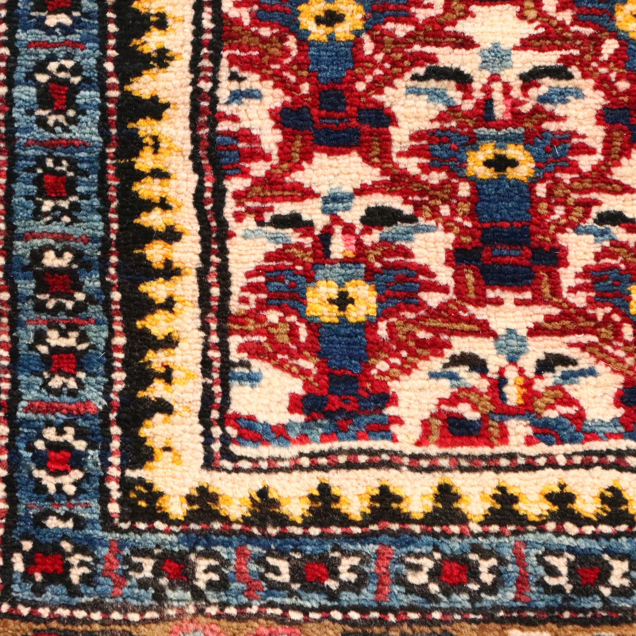3'9 x 5' Hand-Knotted Persian Hamadan Area Rug
