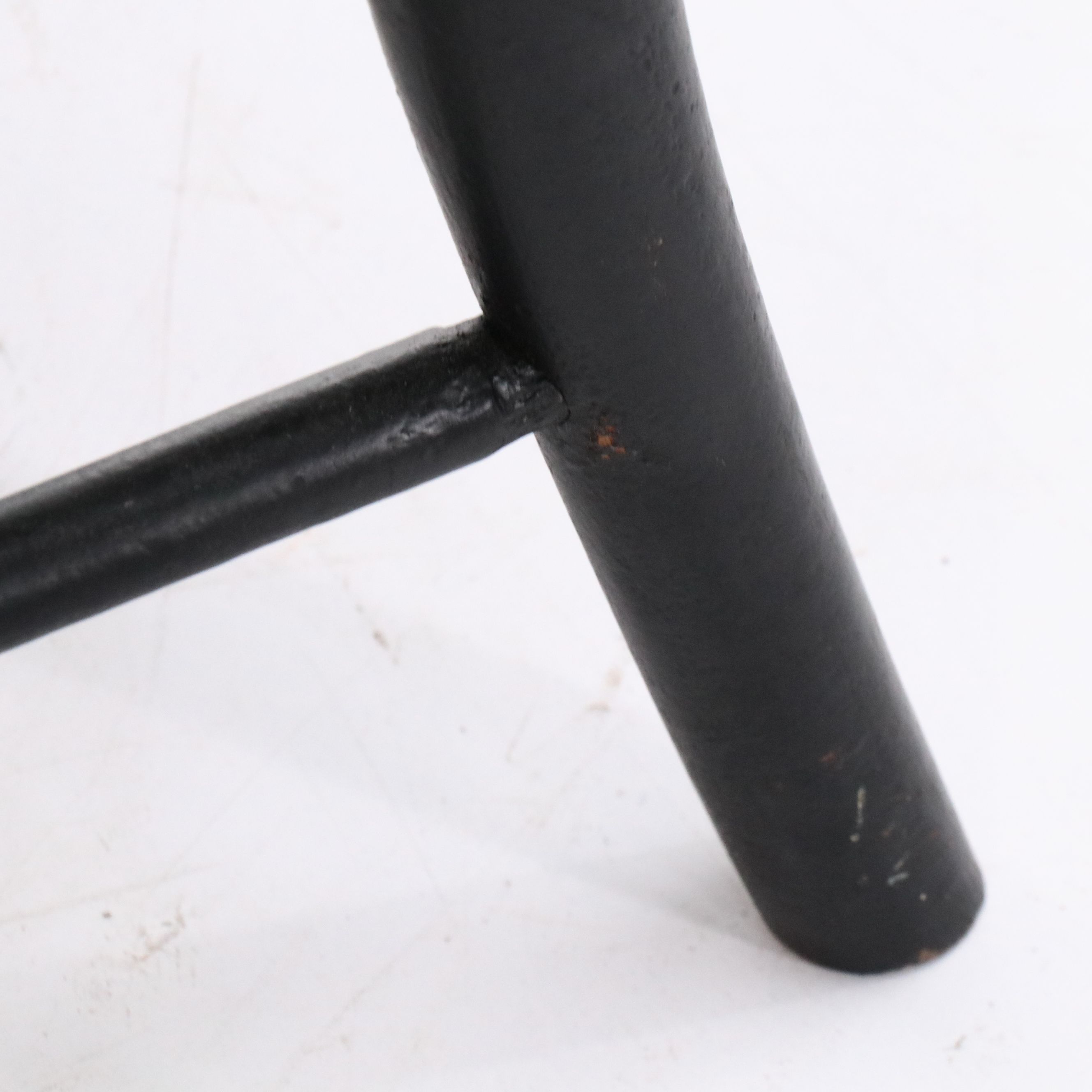 Painted Black Side Chair with Caned Seat