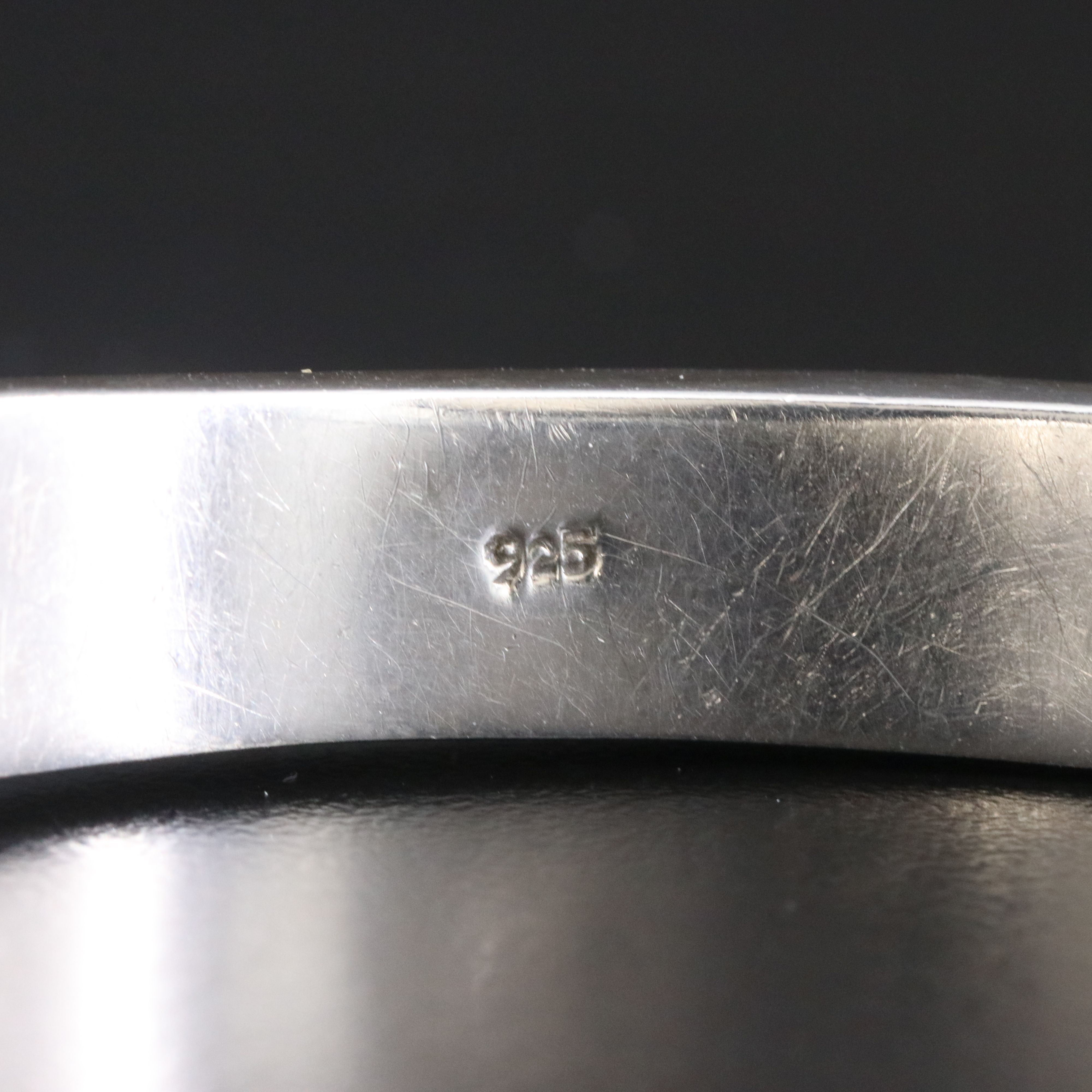 Sterling Scroll Motif Overlay Panel Bracelet