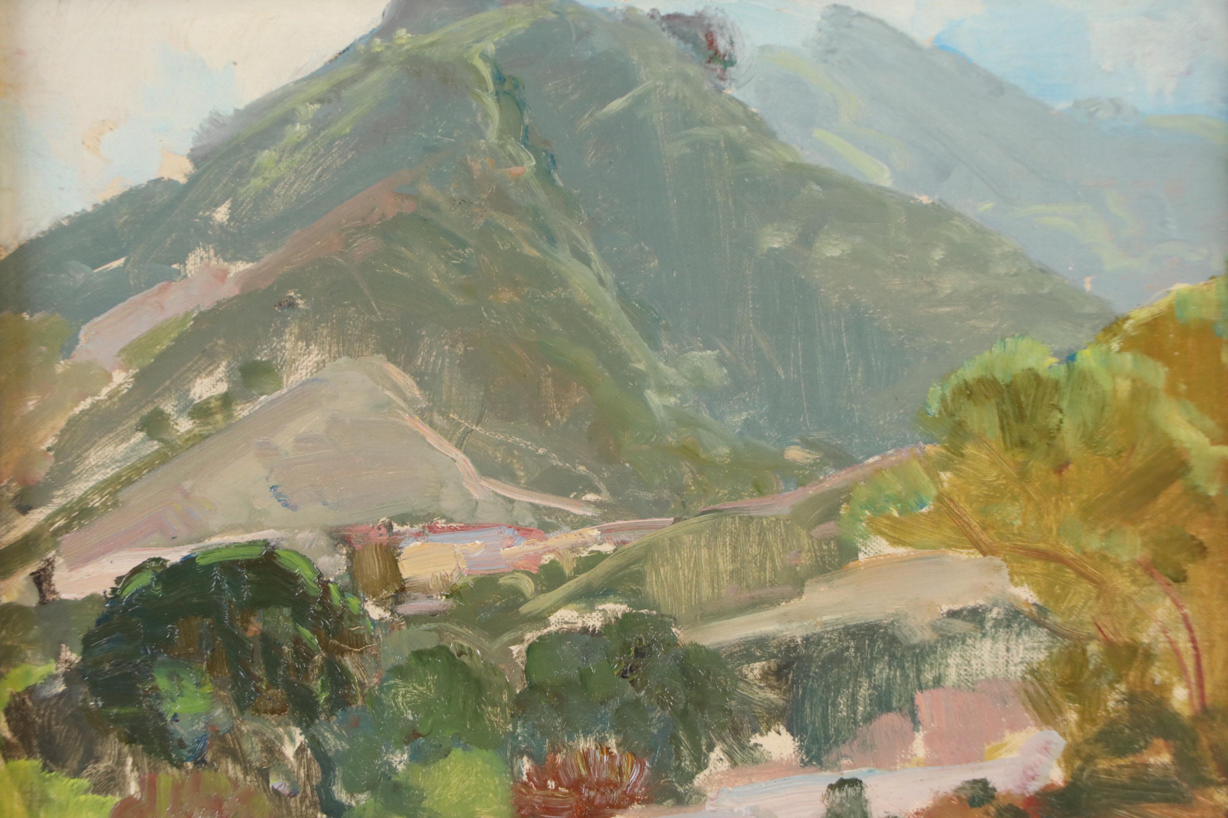 Frederick W. Becker Californian Mountainous Landscape Oil Painting