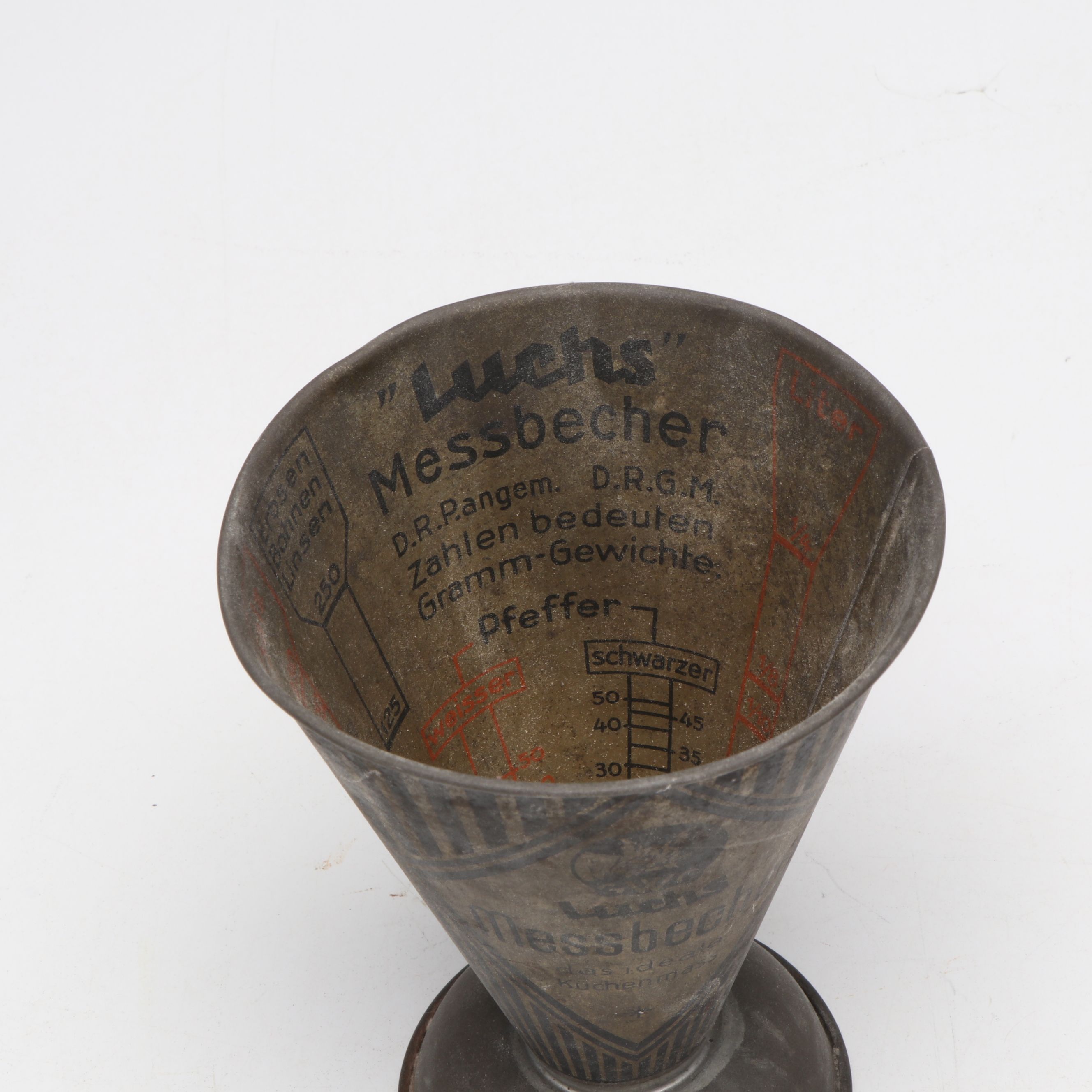 Stürmer Sportzigarette and Other German Tin and Measuring Cup, Early 20th C.