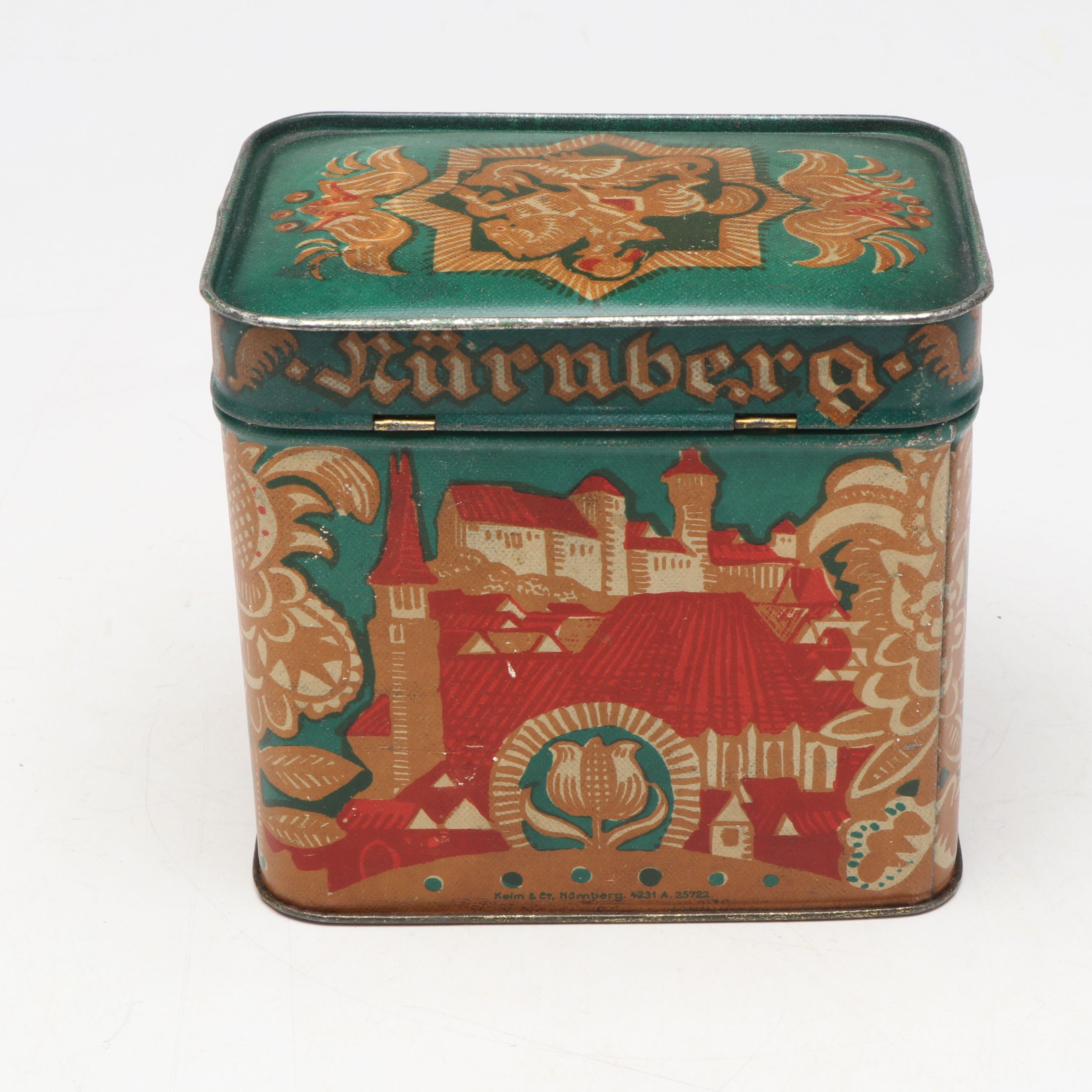 Stürmer Sportzigarette and Other German Tin and Measuring Cup, Early 20th C.