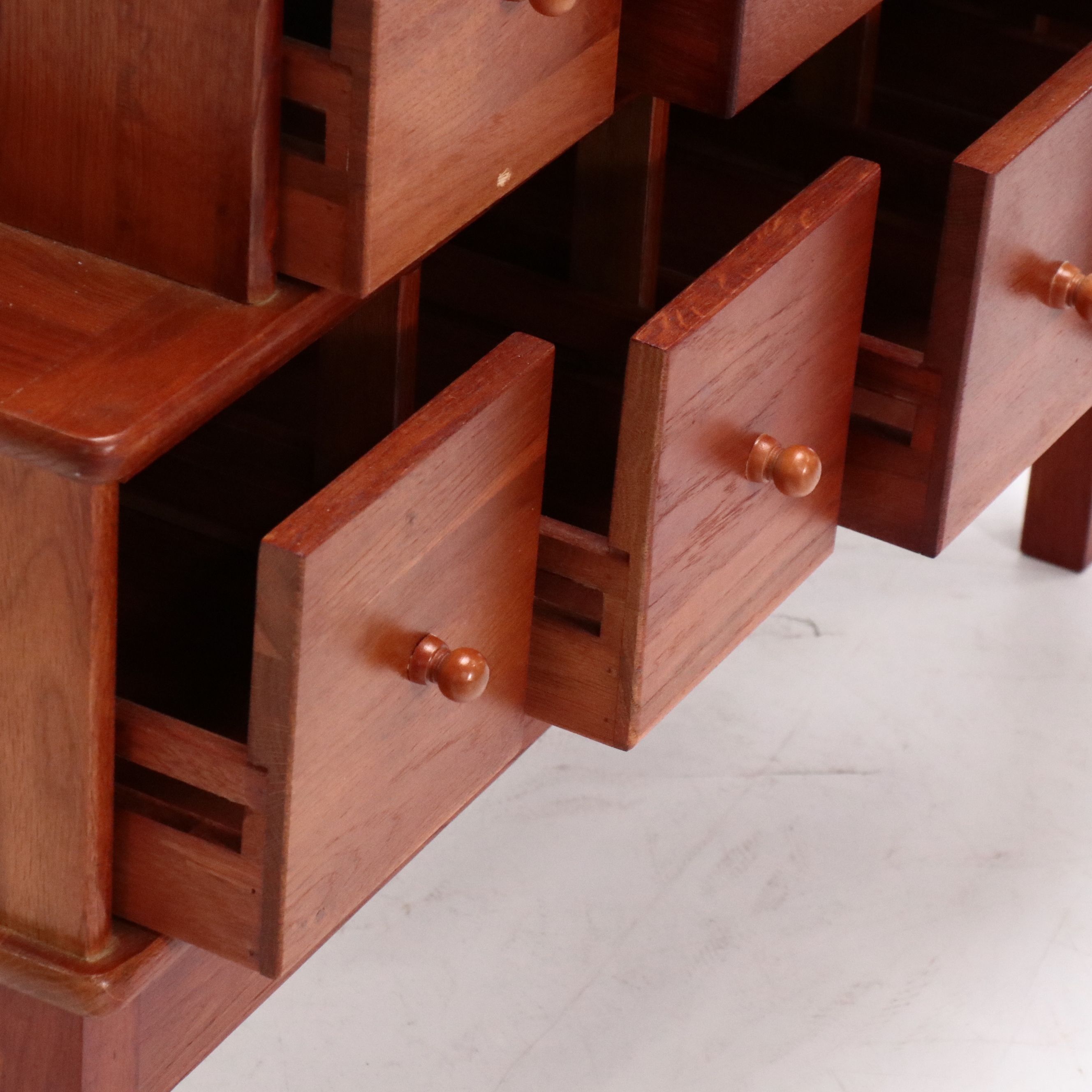 Apothecary Style Cherry Storage Cabinet