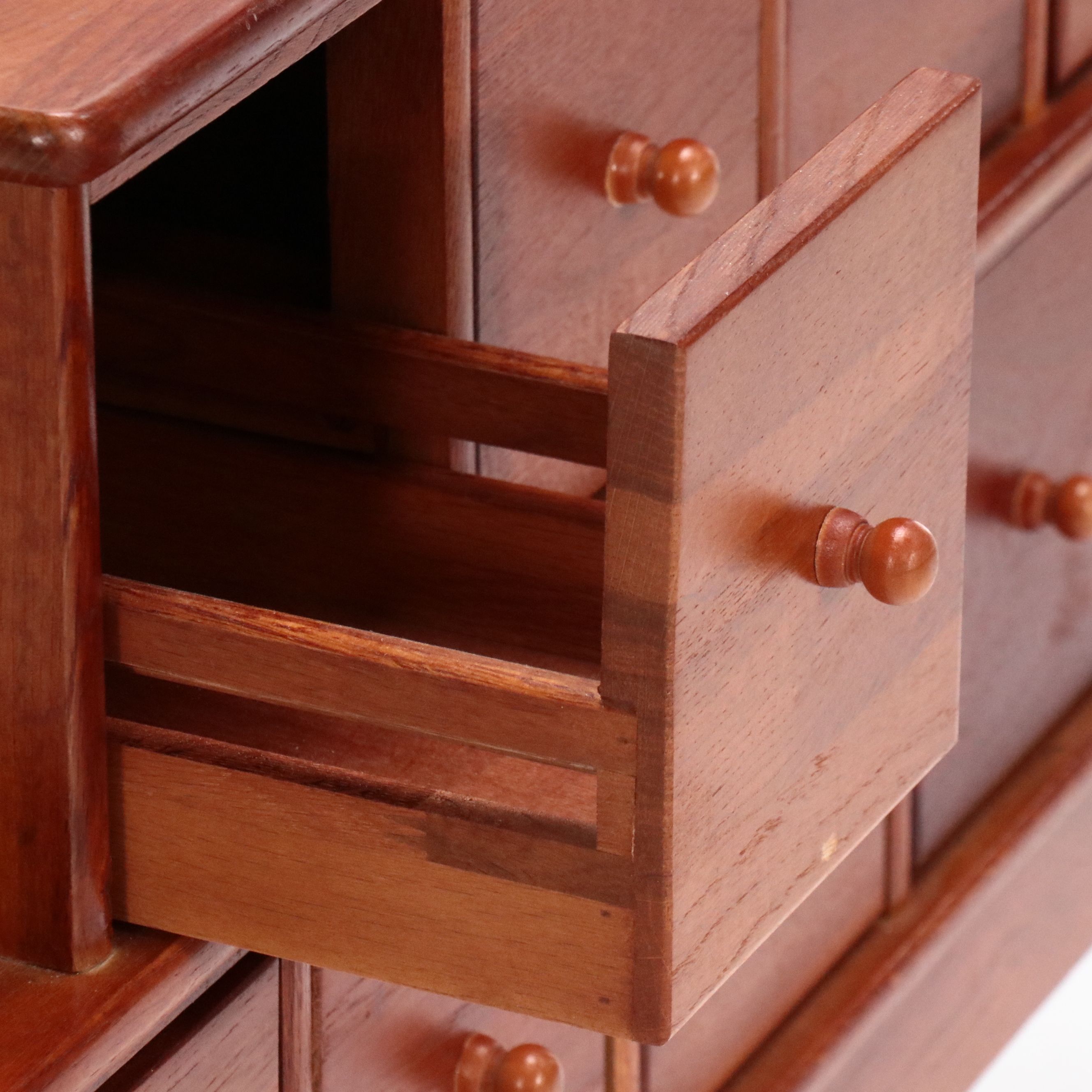 Apothecary Style Cherry Storage Cabinet