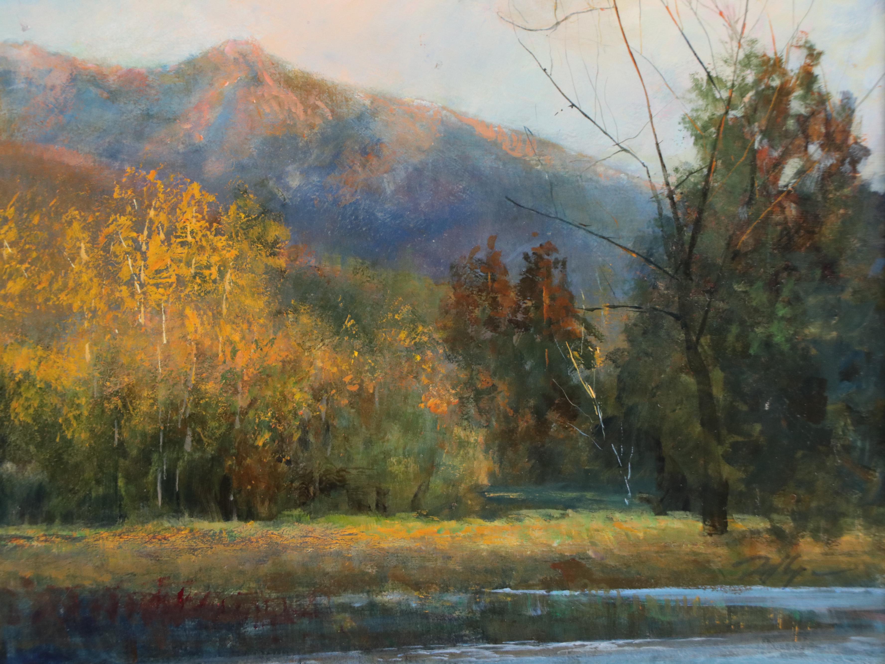 Gil Dellinger Mountain Landscape Oil Painting "Dawn in the Bitteroots"