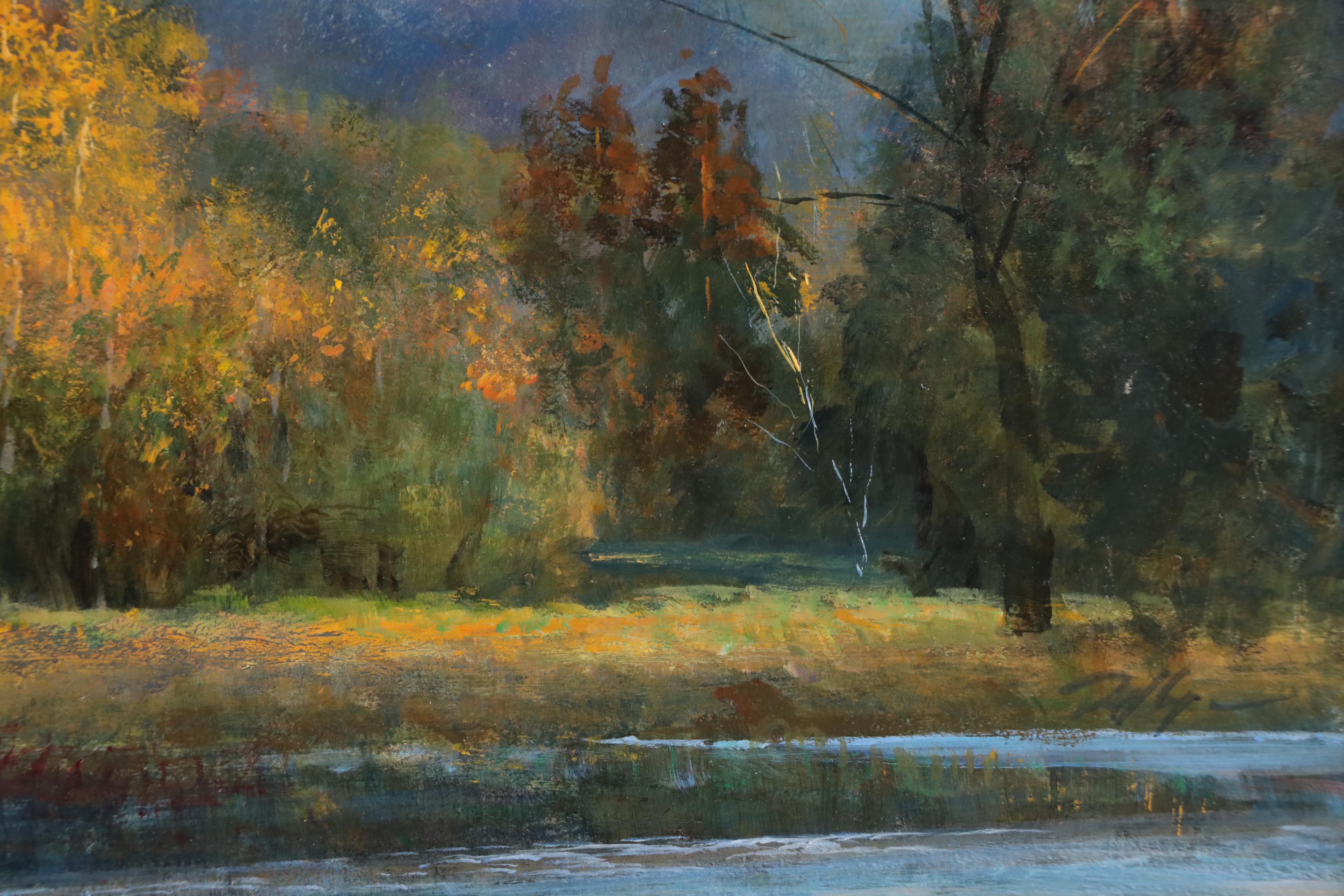 Gil Dellinger Mountain Landscape Oil Painting "Dawn in the Bitteroots"