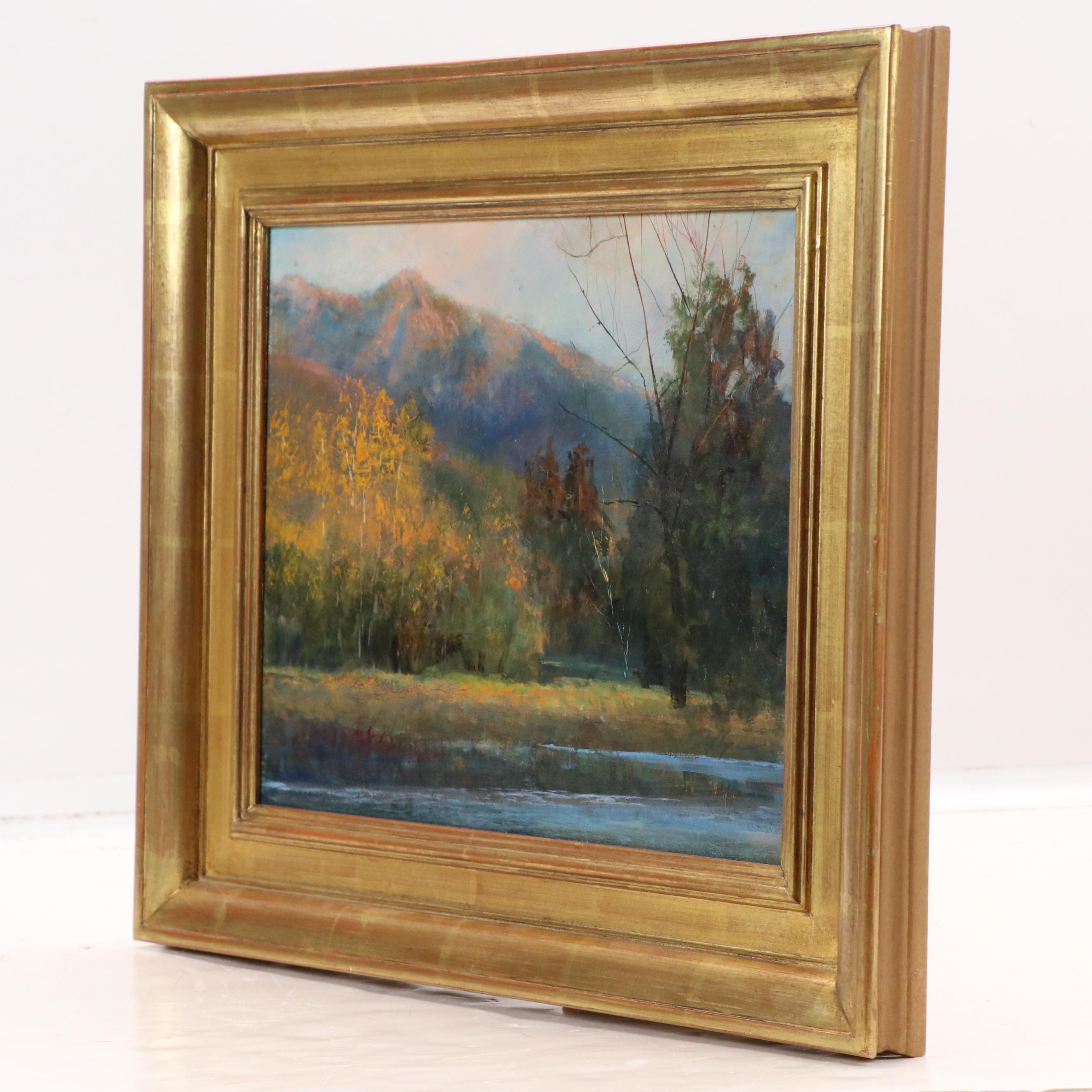 Gil Dellinger Mountain Landscape Oil Painting "Dawn in the Bitteroots"