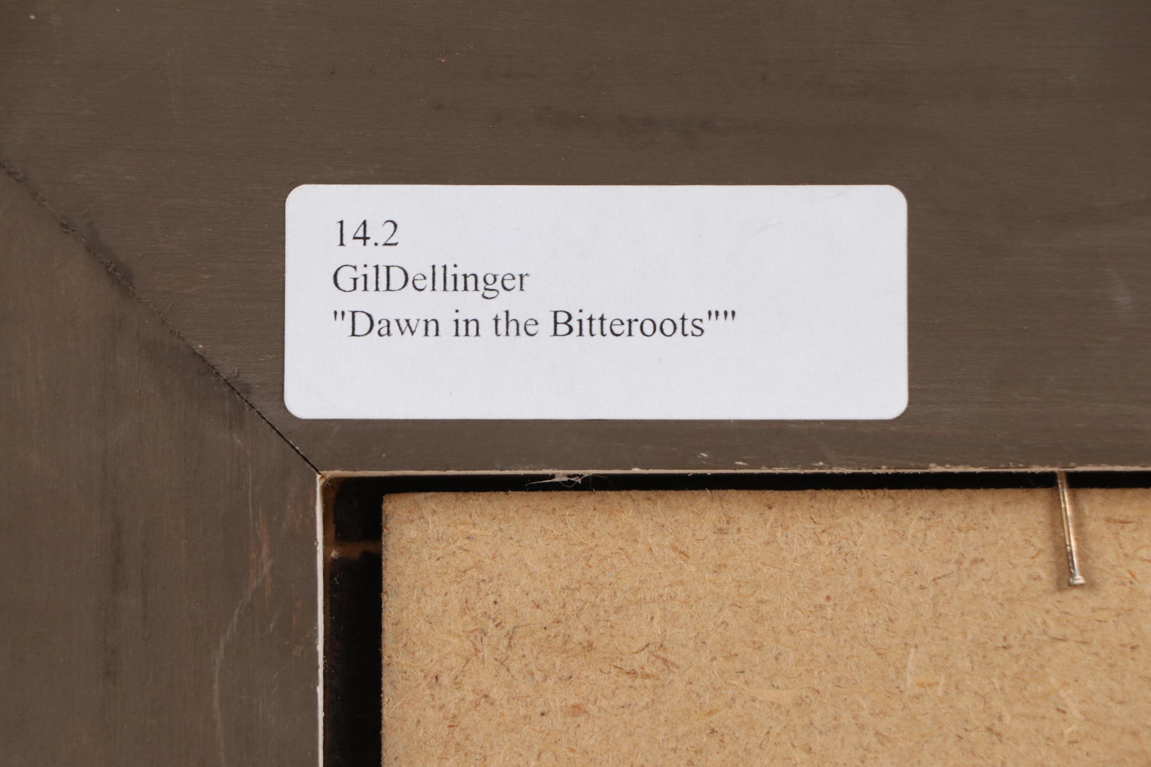 Gil Dellinger Mountain Landscape Oil Painting "Dawn in the Bitteroots"