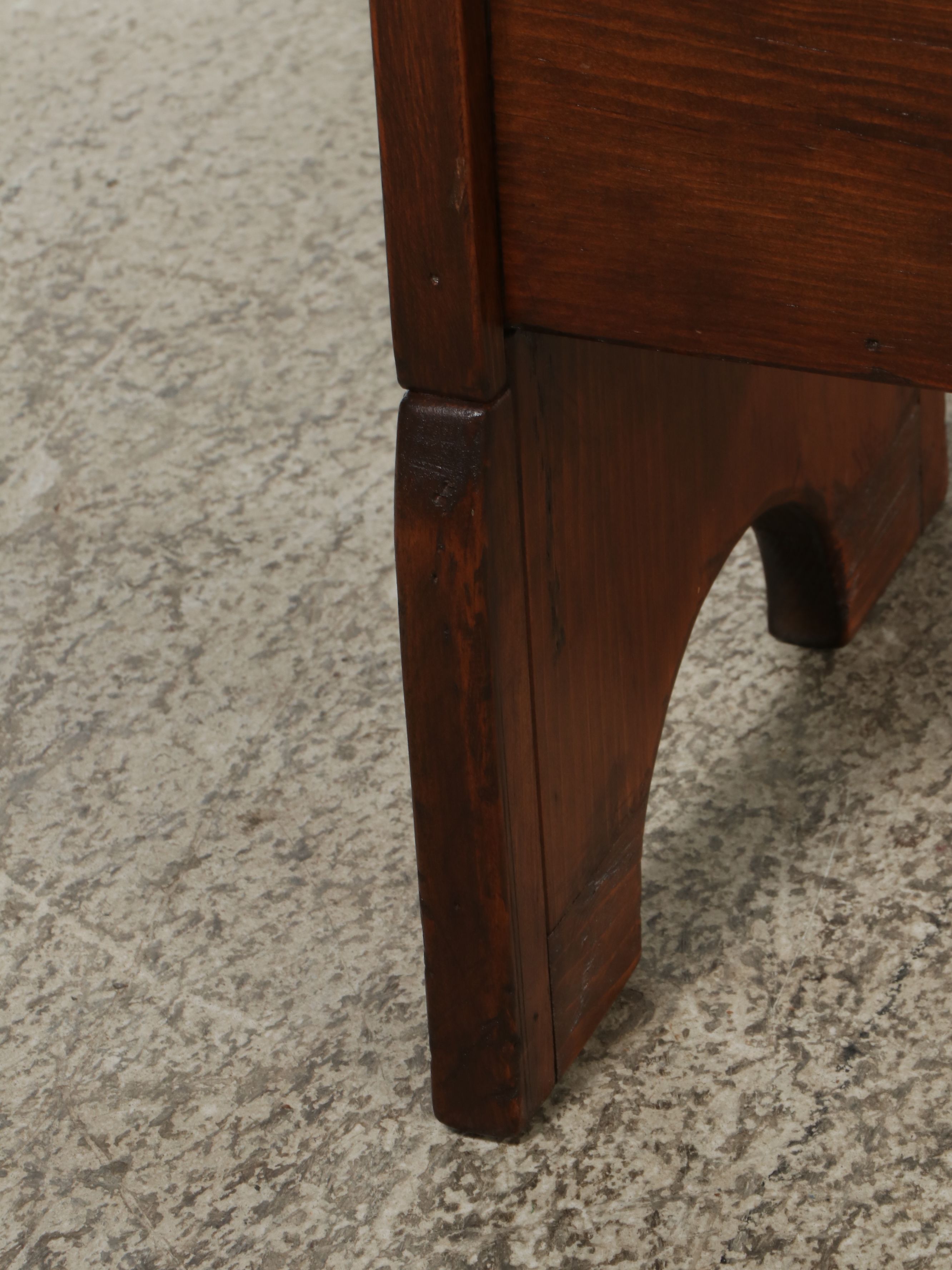 Early American Primitive Pine Hutch Table