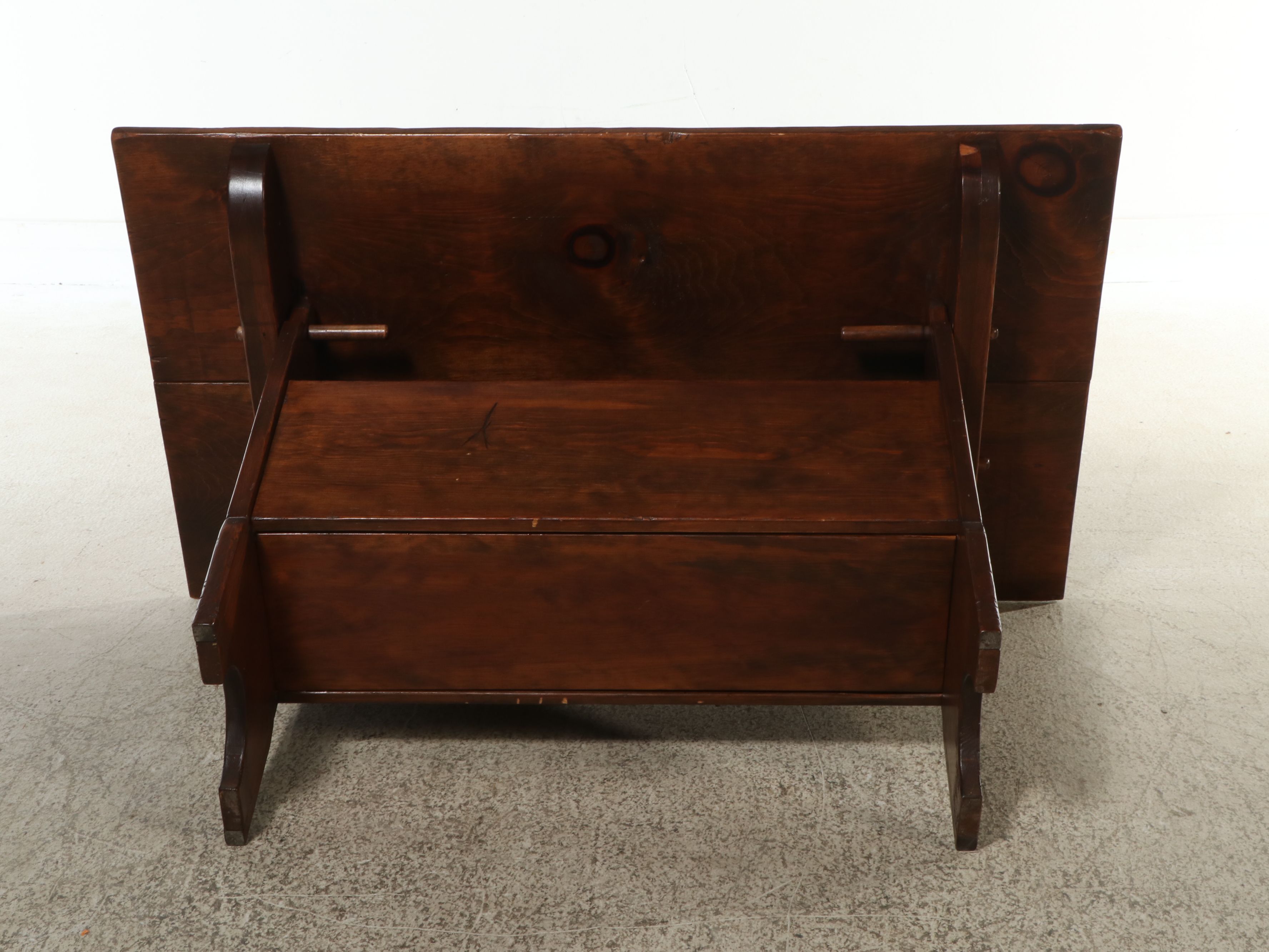 Early American Primitive Pine Hutch Table