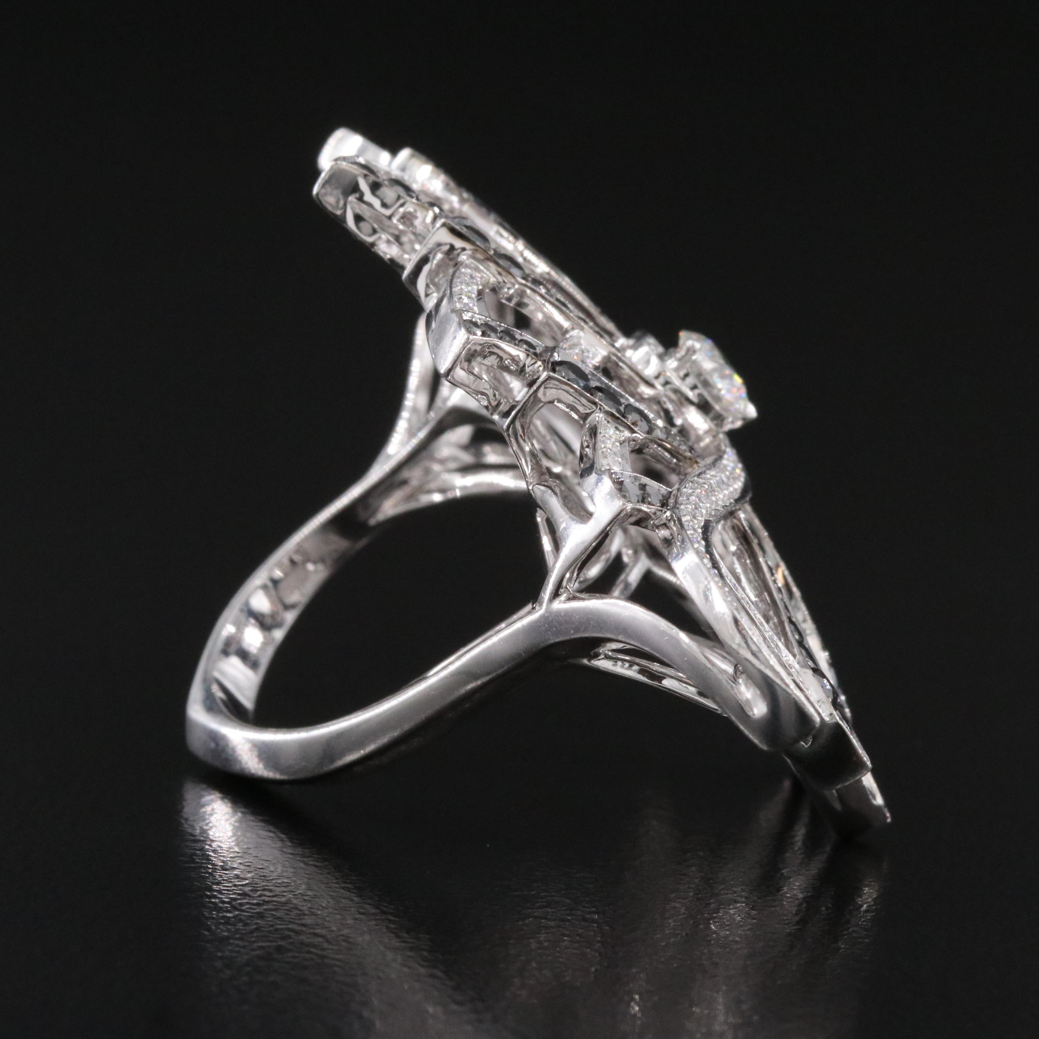 Stephen Webster 3.34 CTW Diamond Pinwheel Ring Featuring Fancy Black