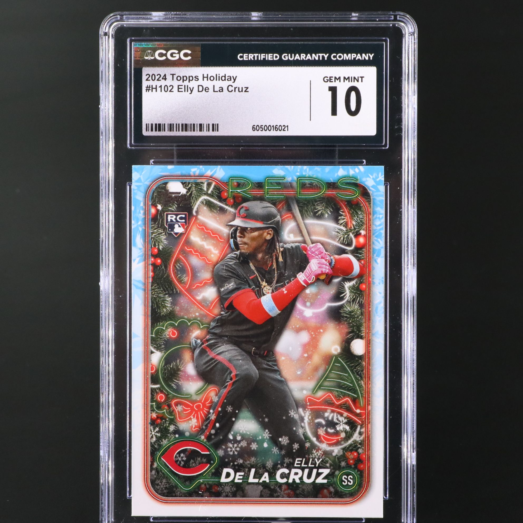 2024 Topps Holiday Elly De La Cruz Rookie Baseball Card Graded CGC 10