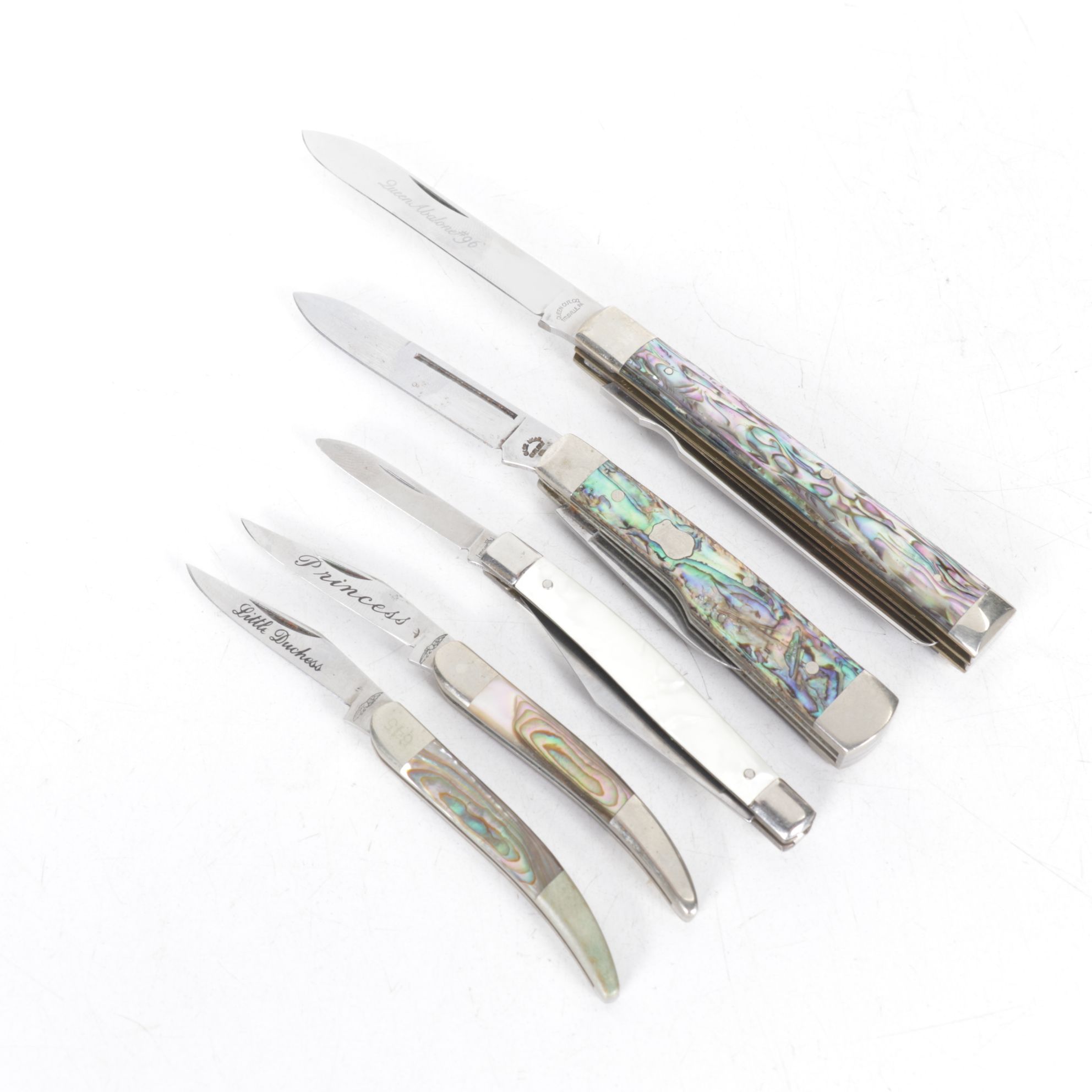 Imperial, Queen Culco and More Abalone Handled Folding Knives