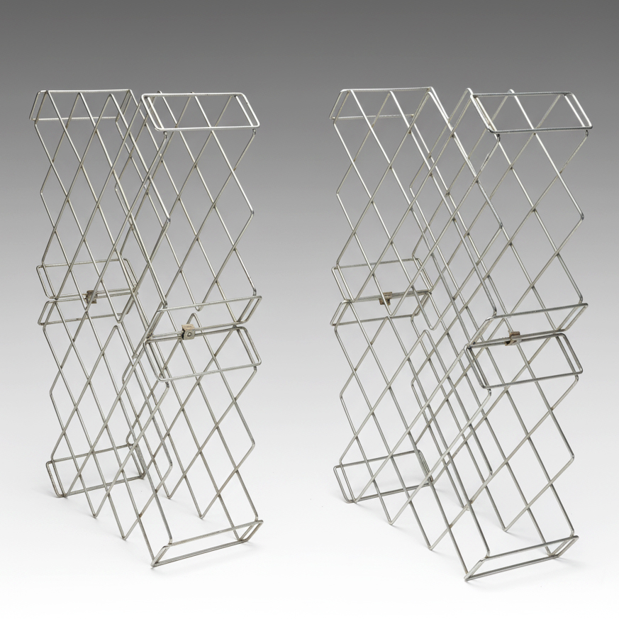 Contemporary Geometric Metal Wine Racks
