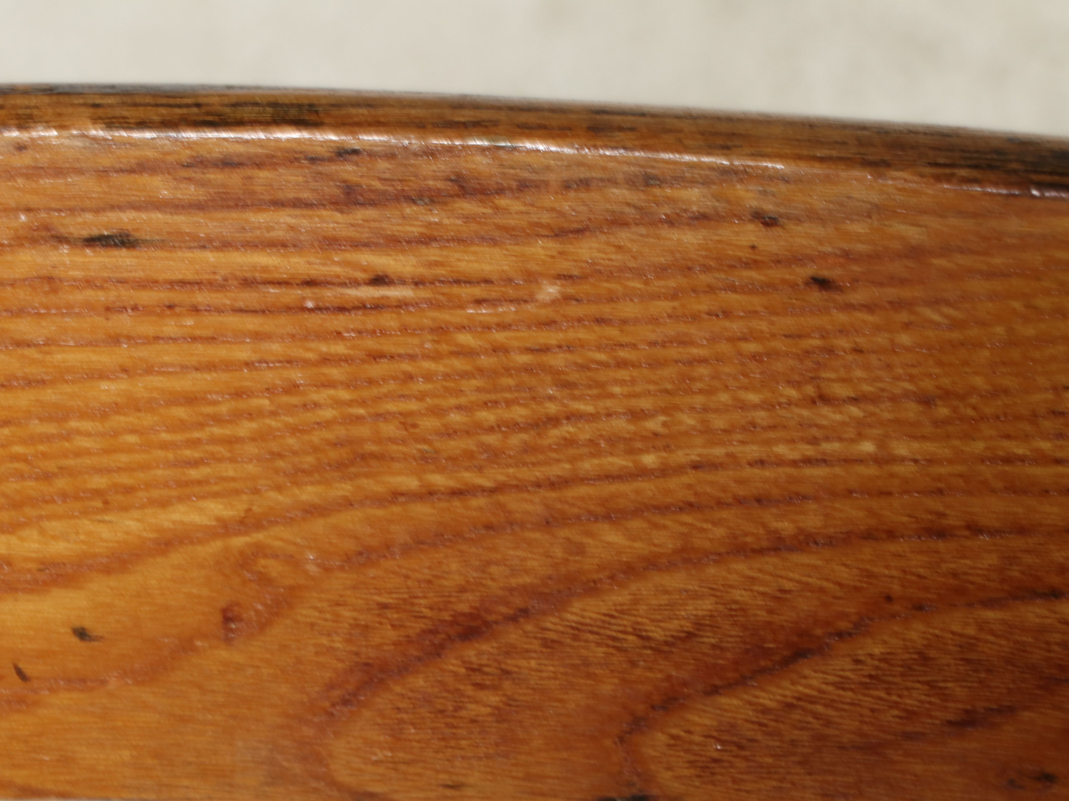 Pair of Primitive Style Oak Side Chairs