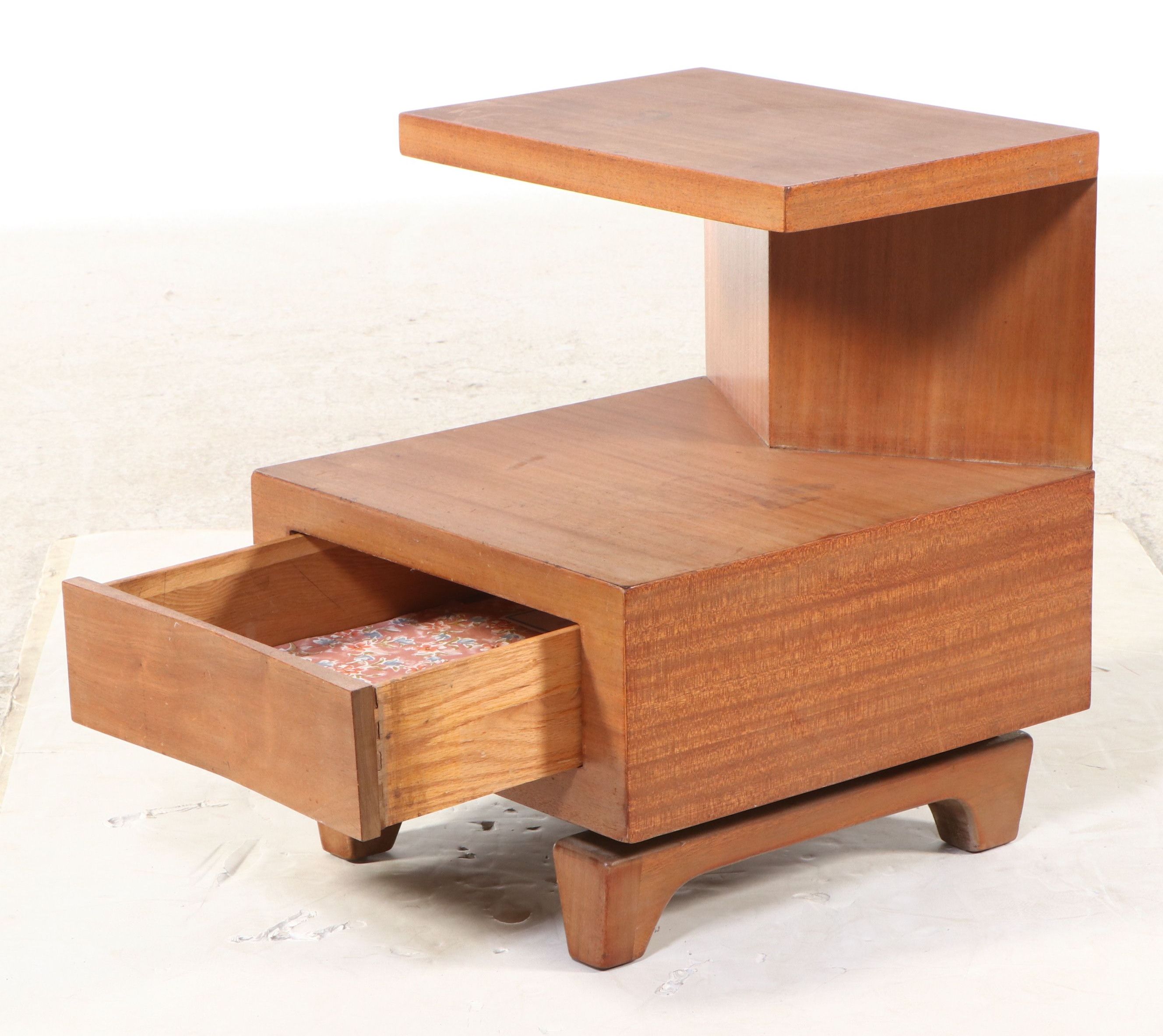 Mid Century Modern Mahogany Nightstand