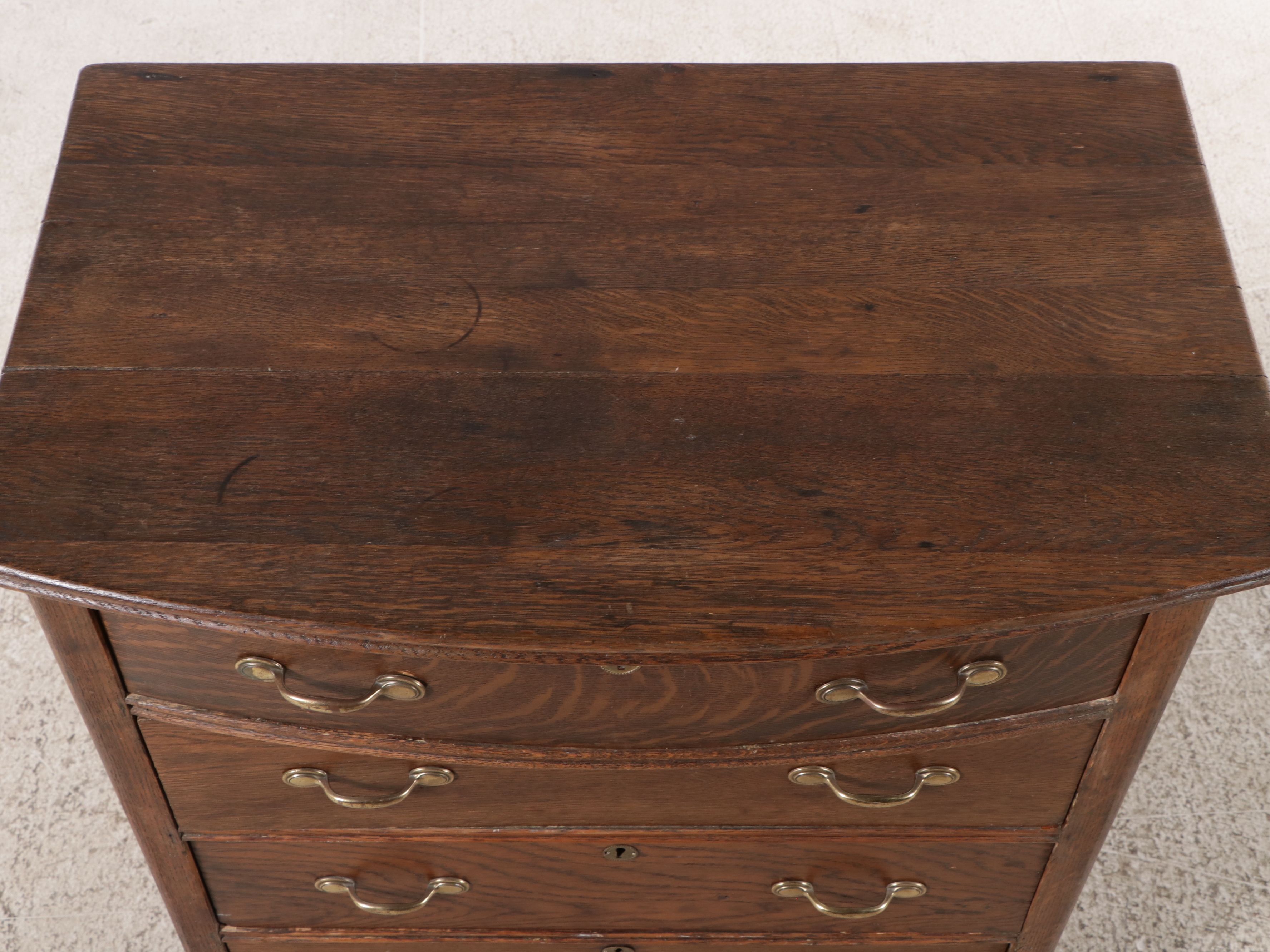 Antique Oak Five-Drawer Chest