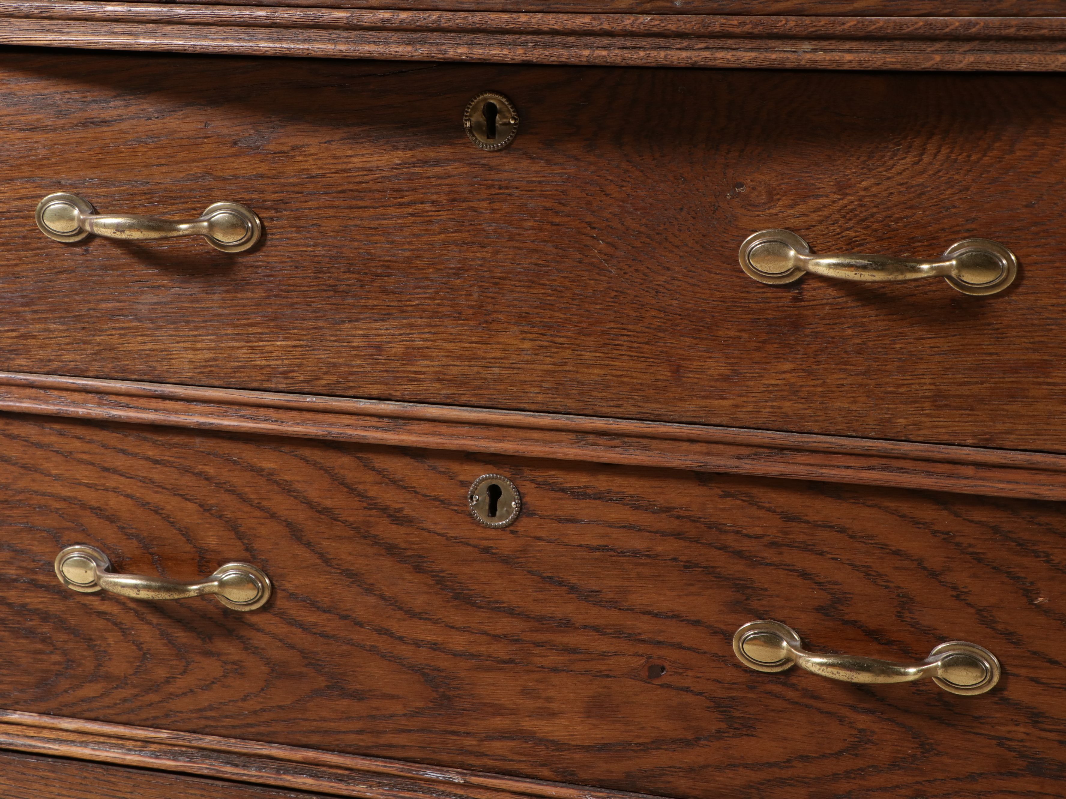 Antique Oak Five-Drawer Chest
