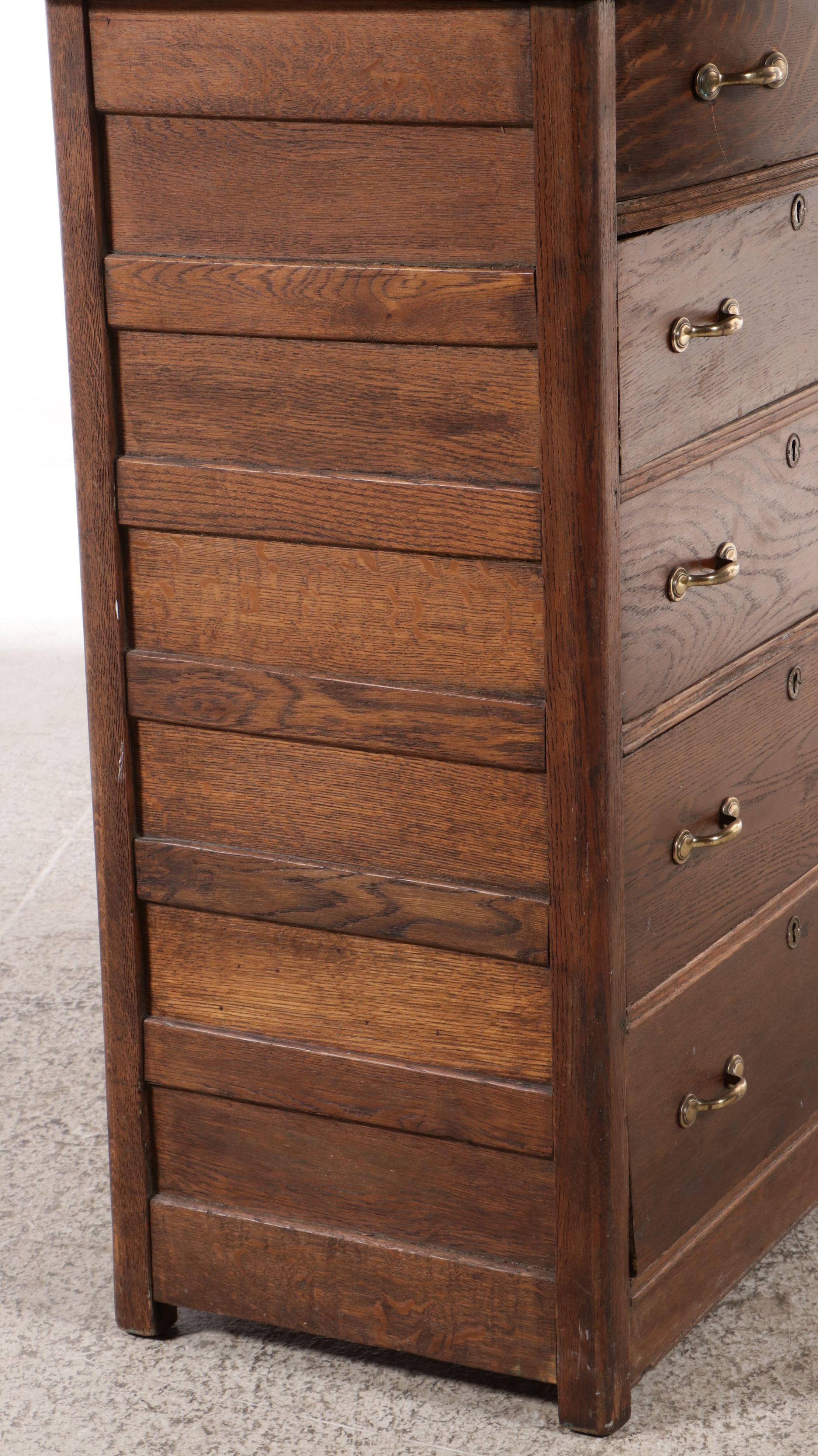 Antique Oak Five-Drawer Chest
