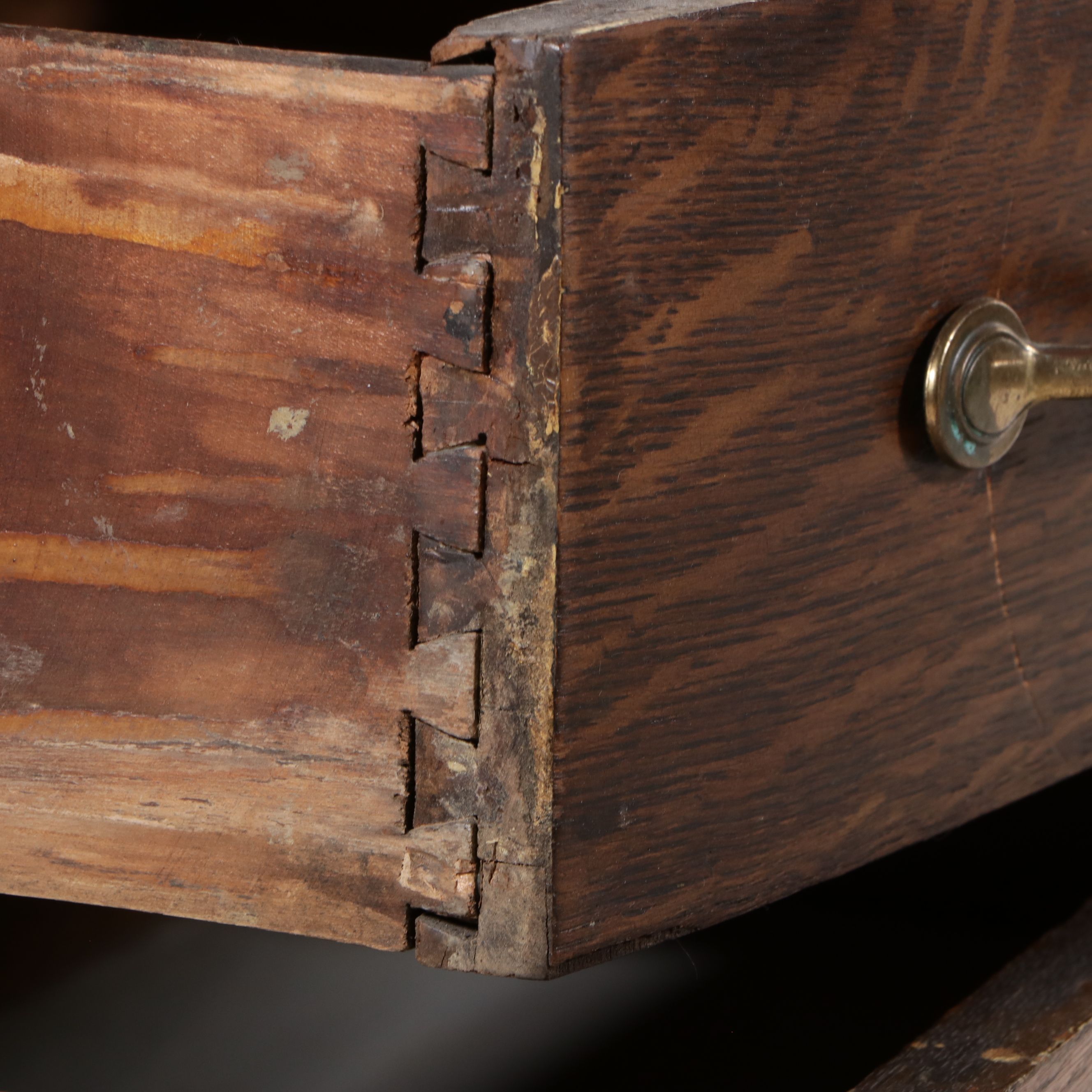 Antique Oak Five-Drawer Chest